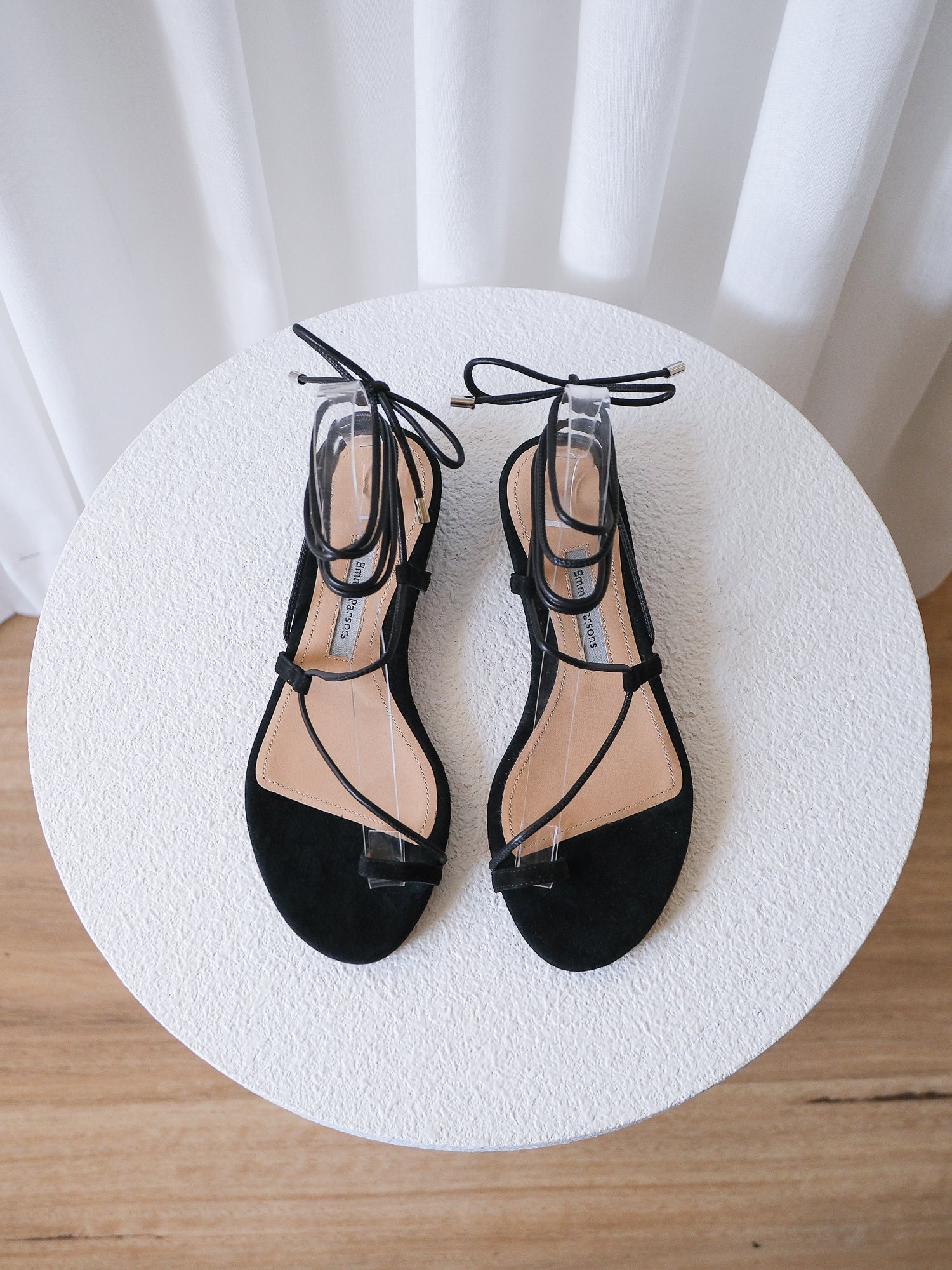 'Susan' Lace-Up Suede Sandals, Size 36