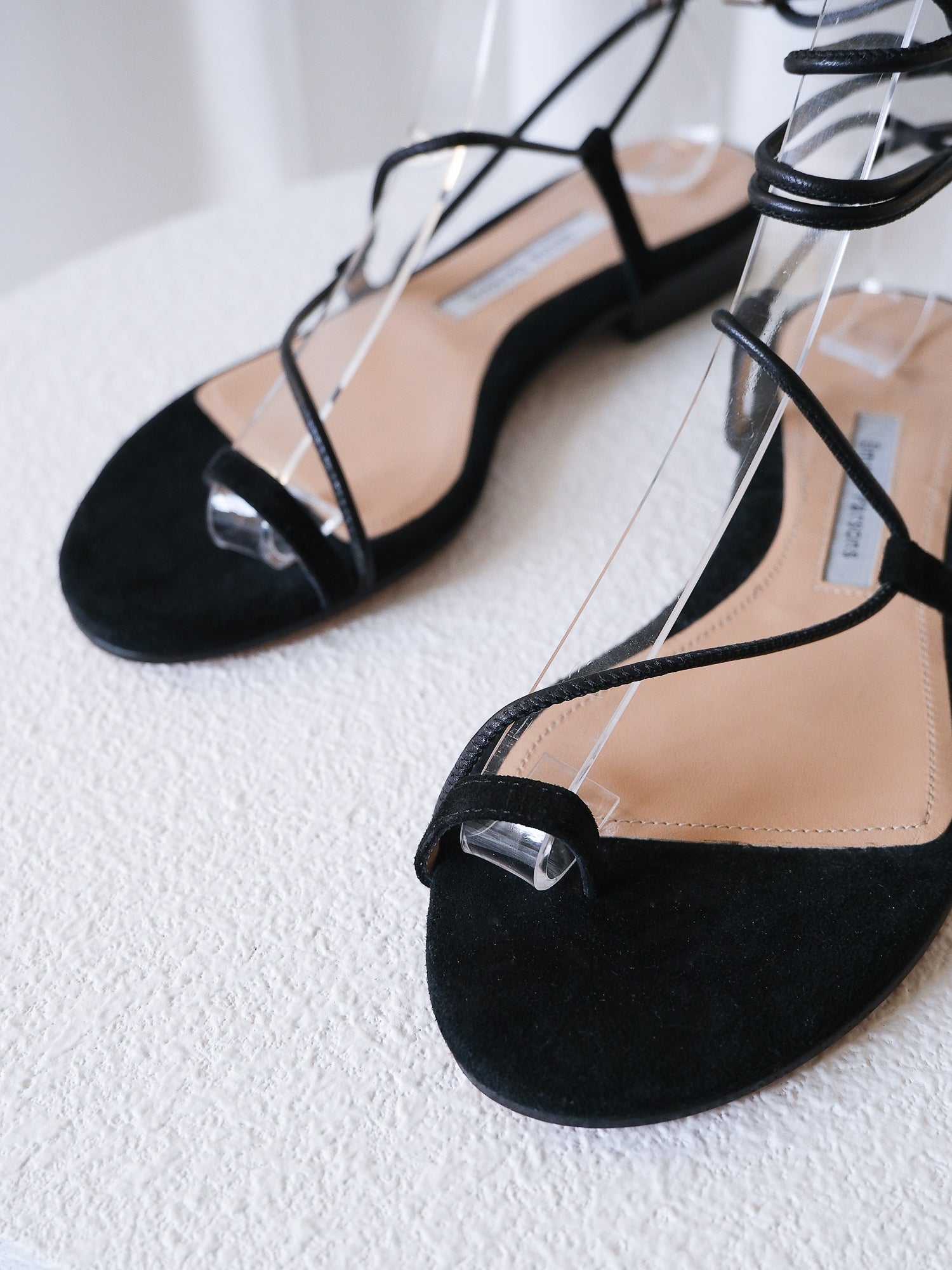'Susan' Lace-Up Suede Sandals, Size 36