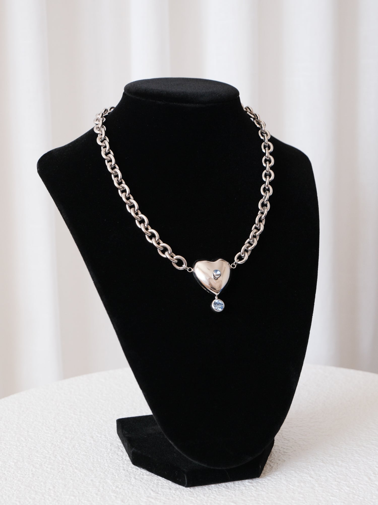 'Max' Crystal Heart Pendant Necklace