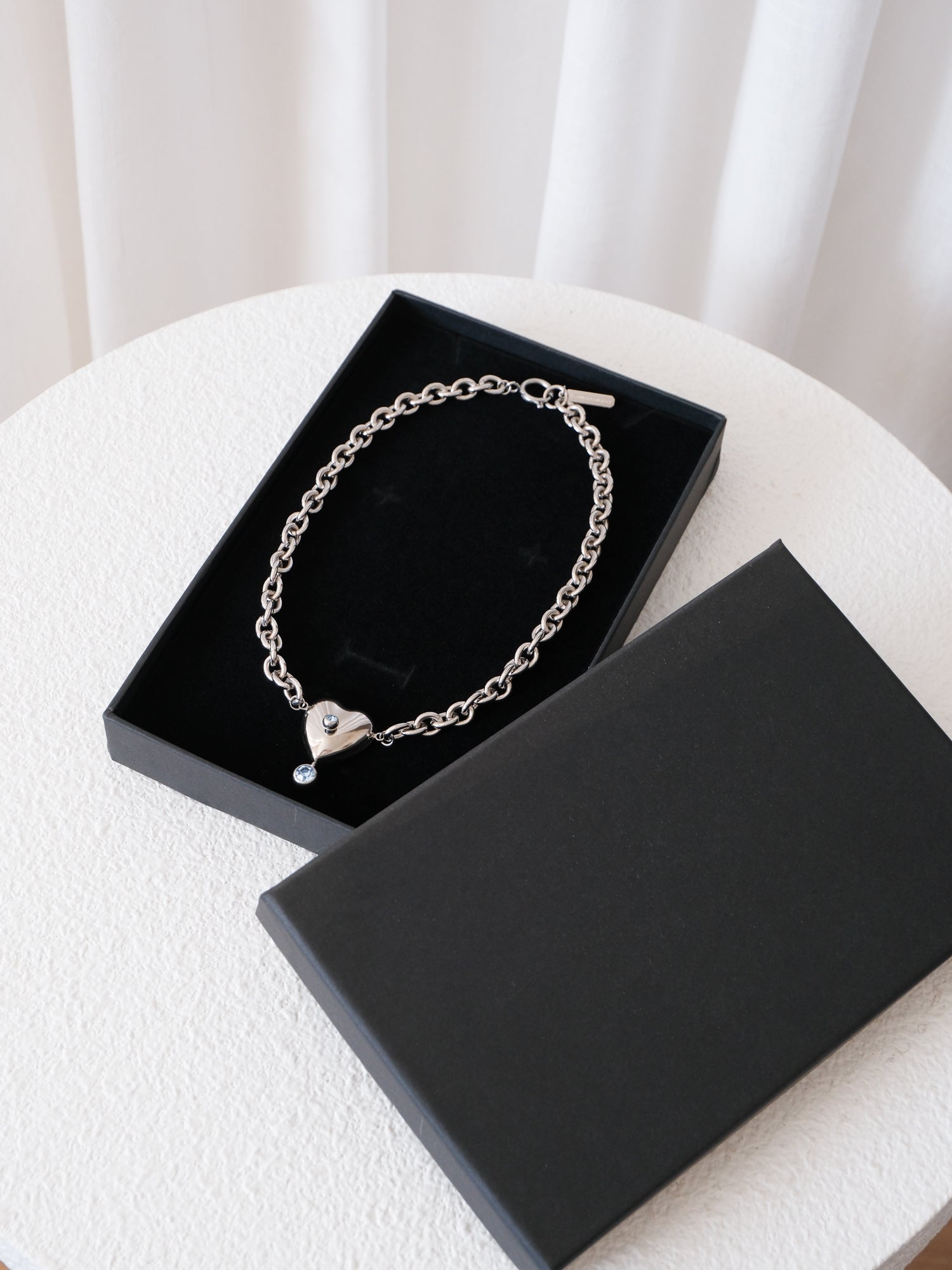 'Max' Crystal Heart Pendant Necklace