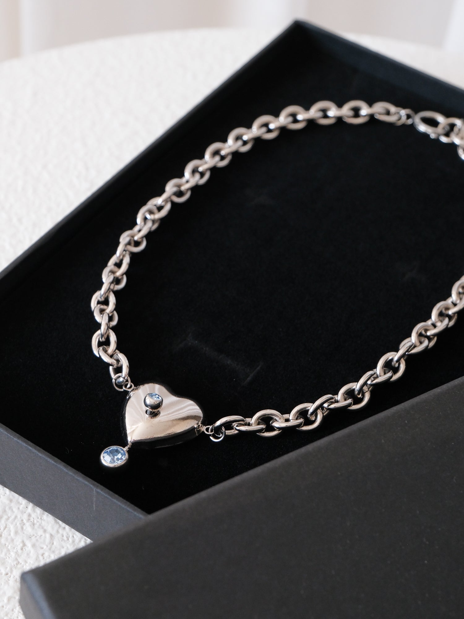 'Max' Crystal Heart Pendant Necklace