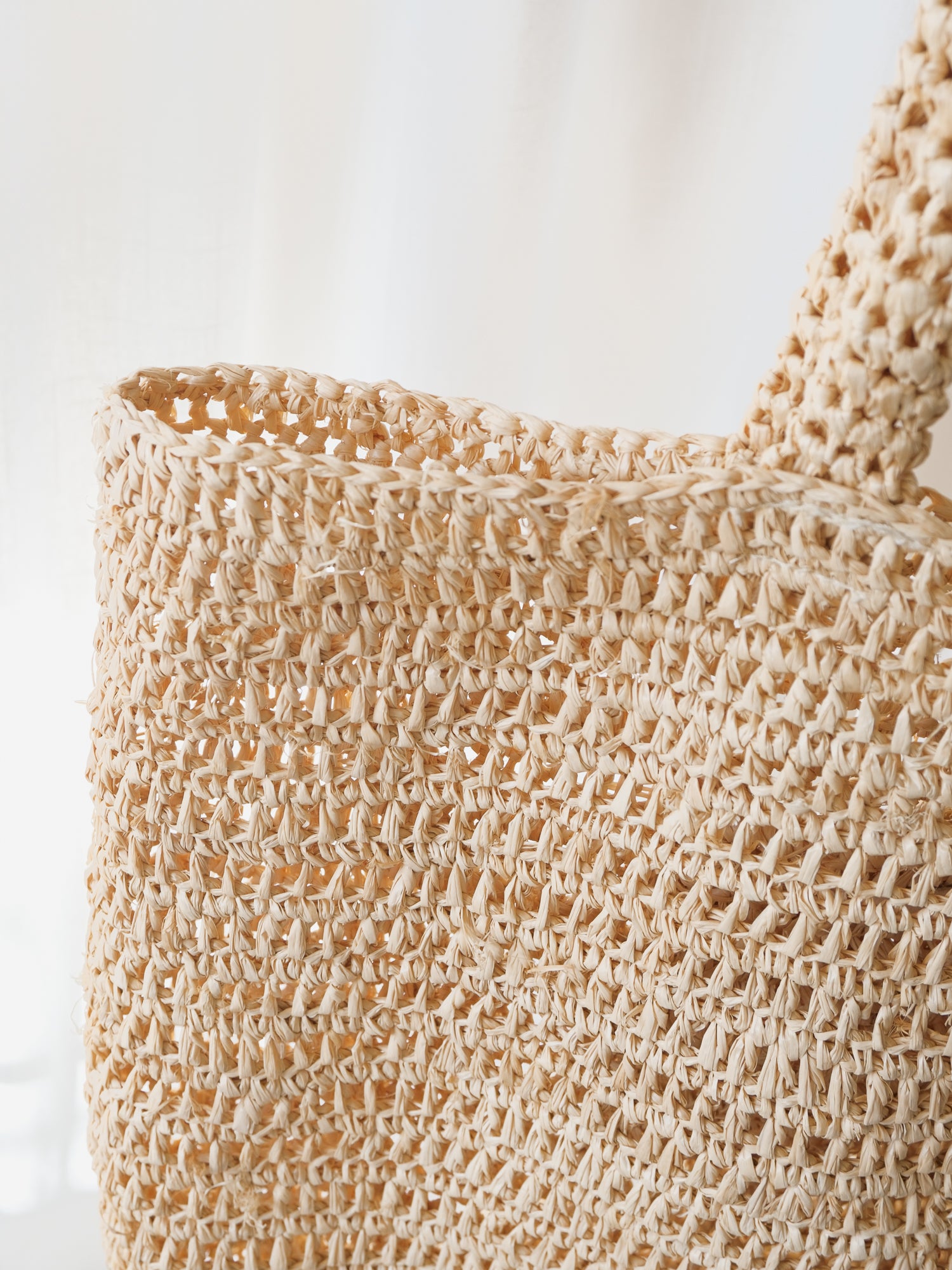 Woven Raffia Tote Bag