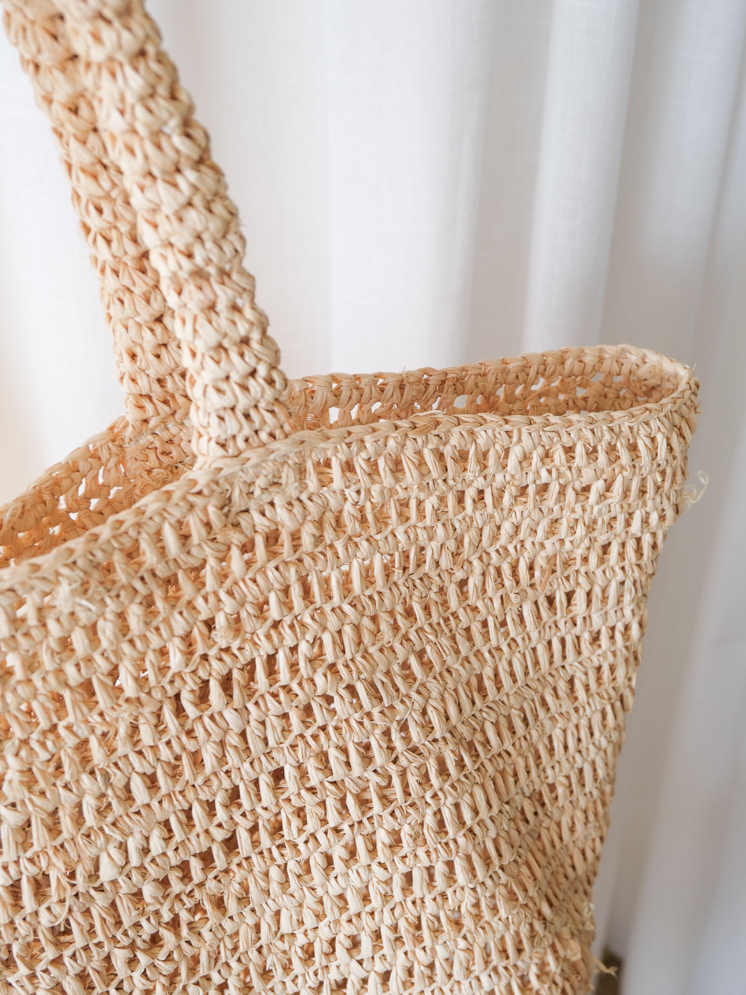 Woven Raffia Tote Bag