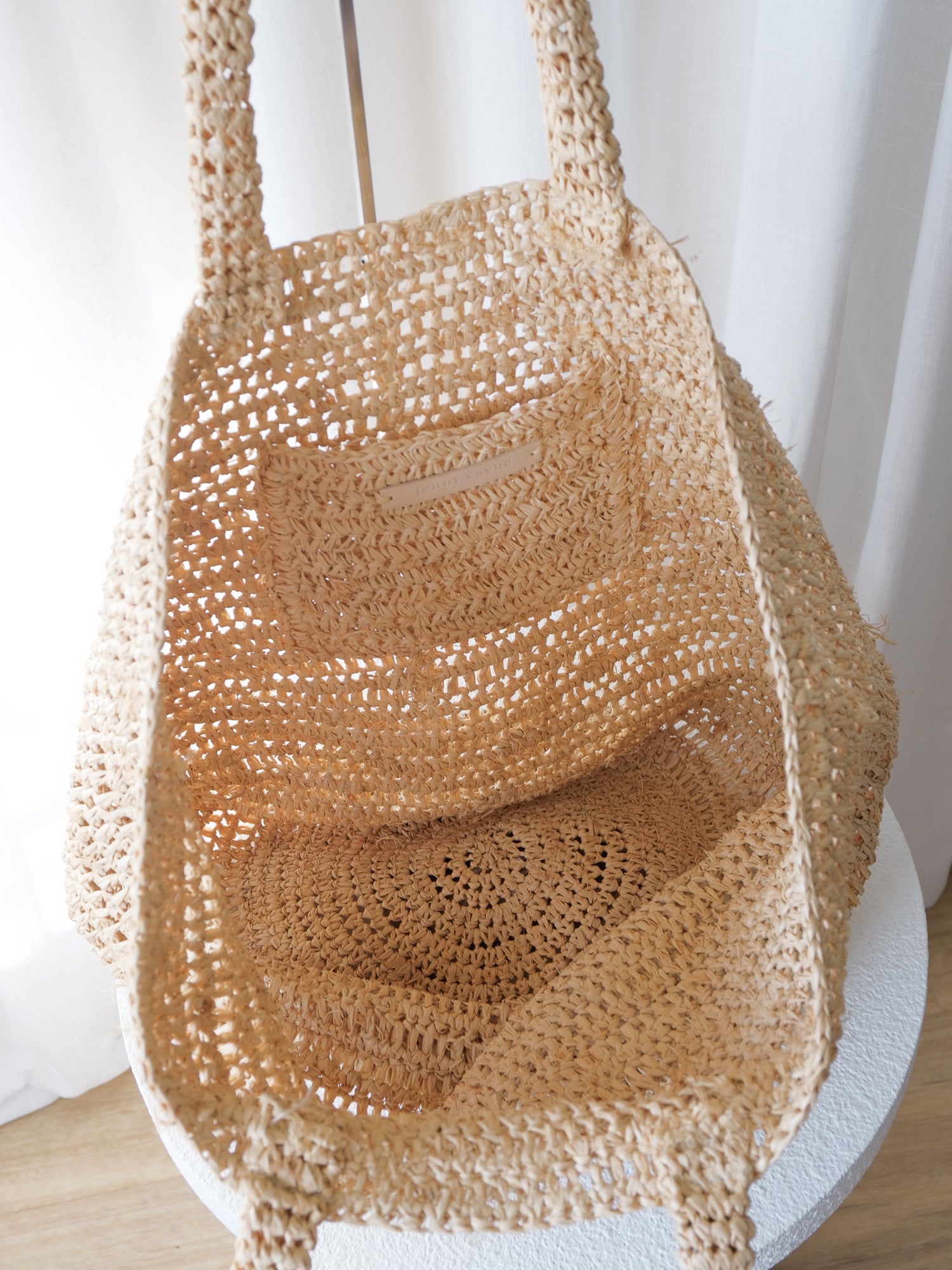 Woven Raffia Tote Bag