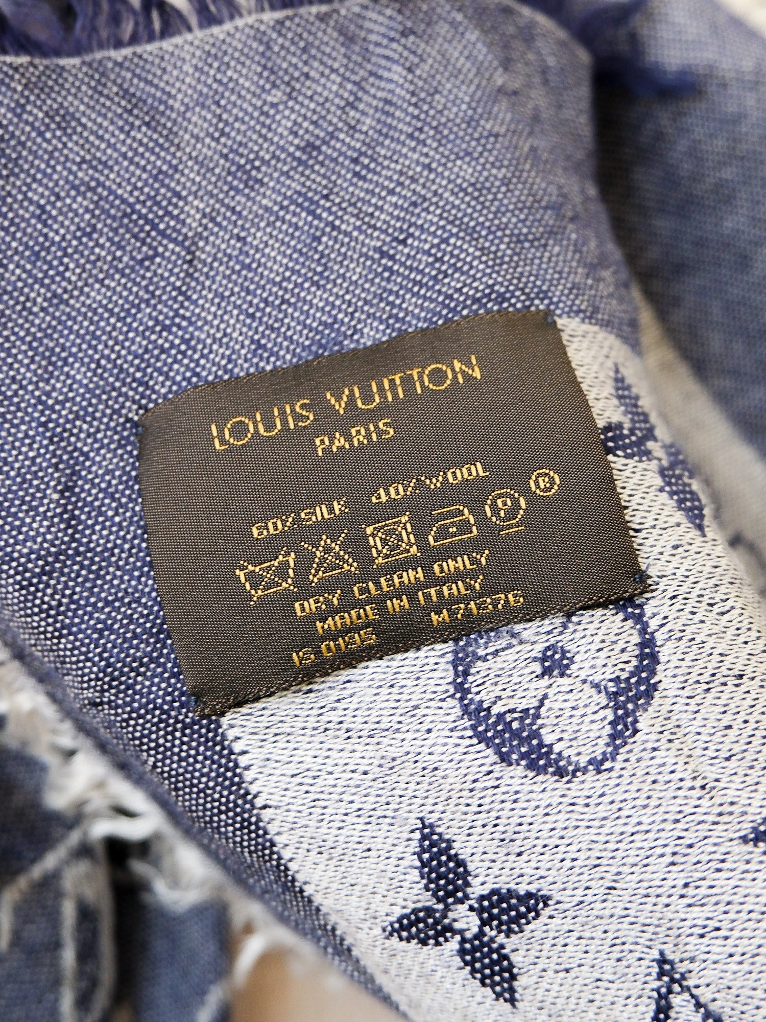 M71376 Monogram Denim Shawl