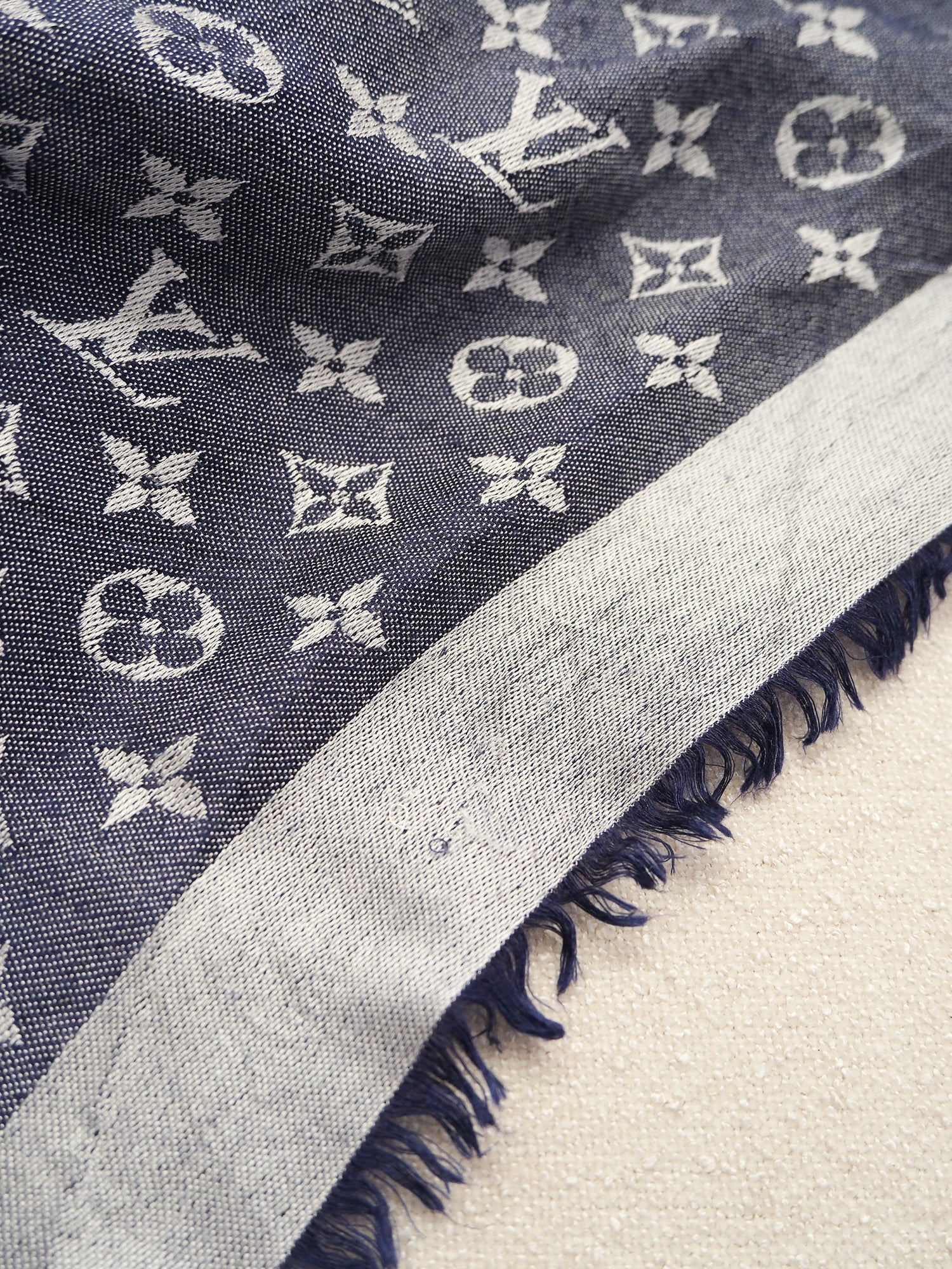 M71376 Monogram Denim Shawl