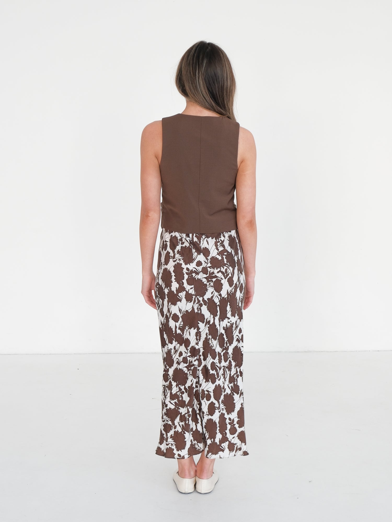'Ola' Floral Print Midi Skirt, Size XS