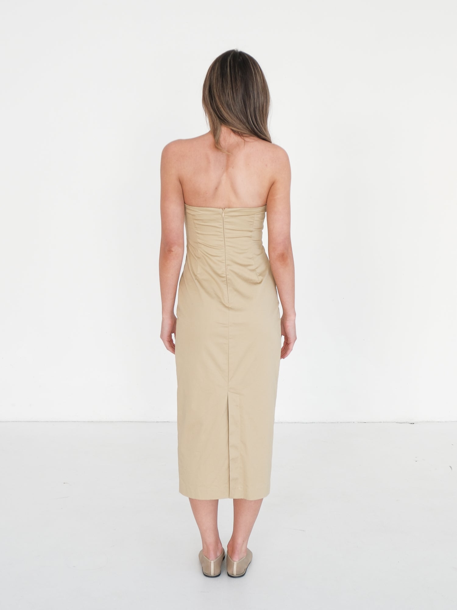 'Bonita' Strapless Midi Dress, Size AU 8