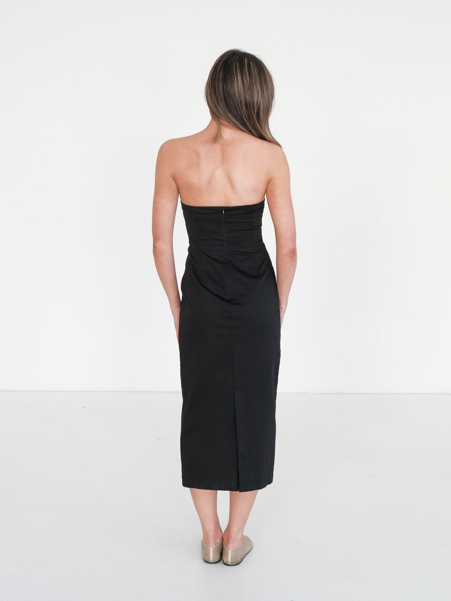 'Bonita' Strapless Midi Dress, Size AU 8