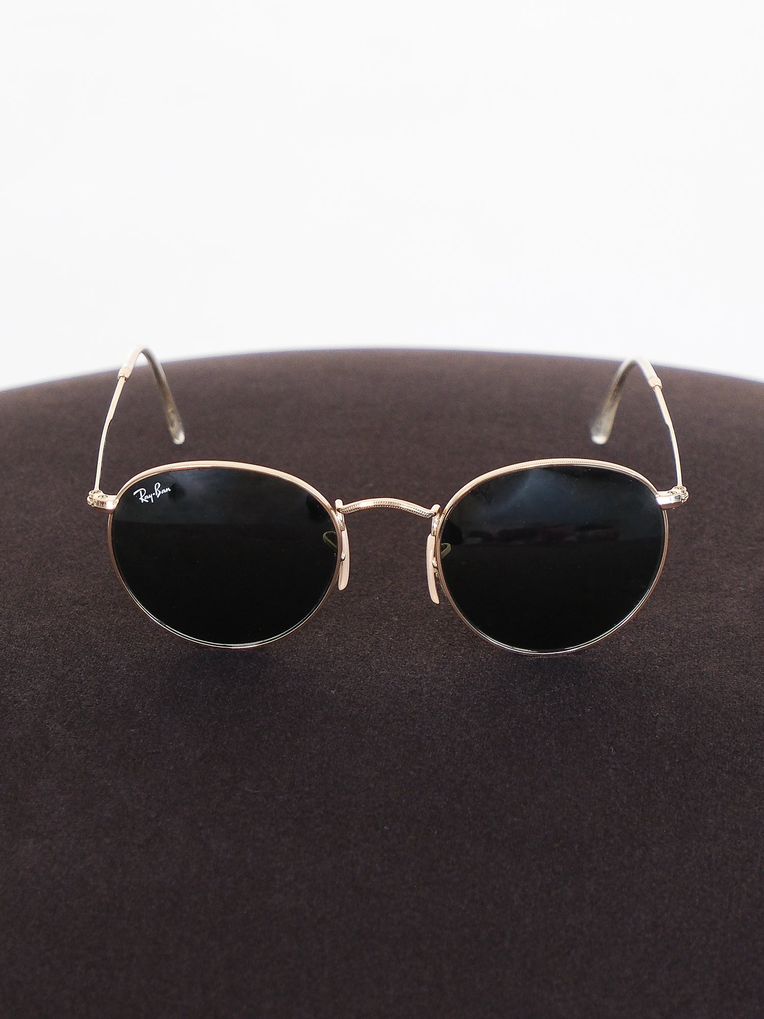 'RB3447' Unisex Round Metal Sunglasses