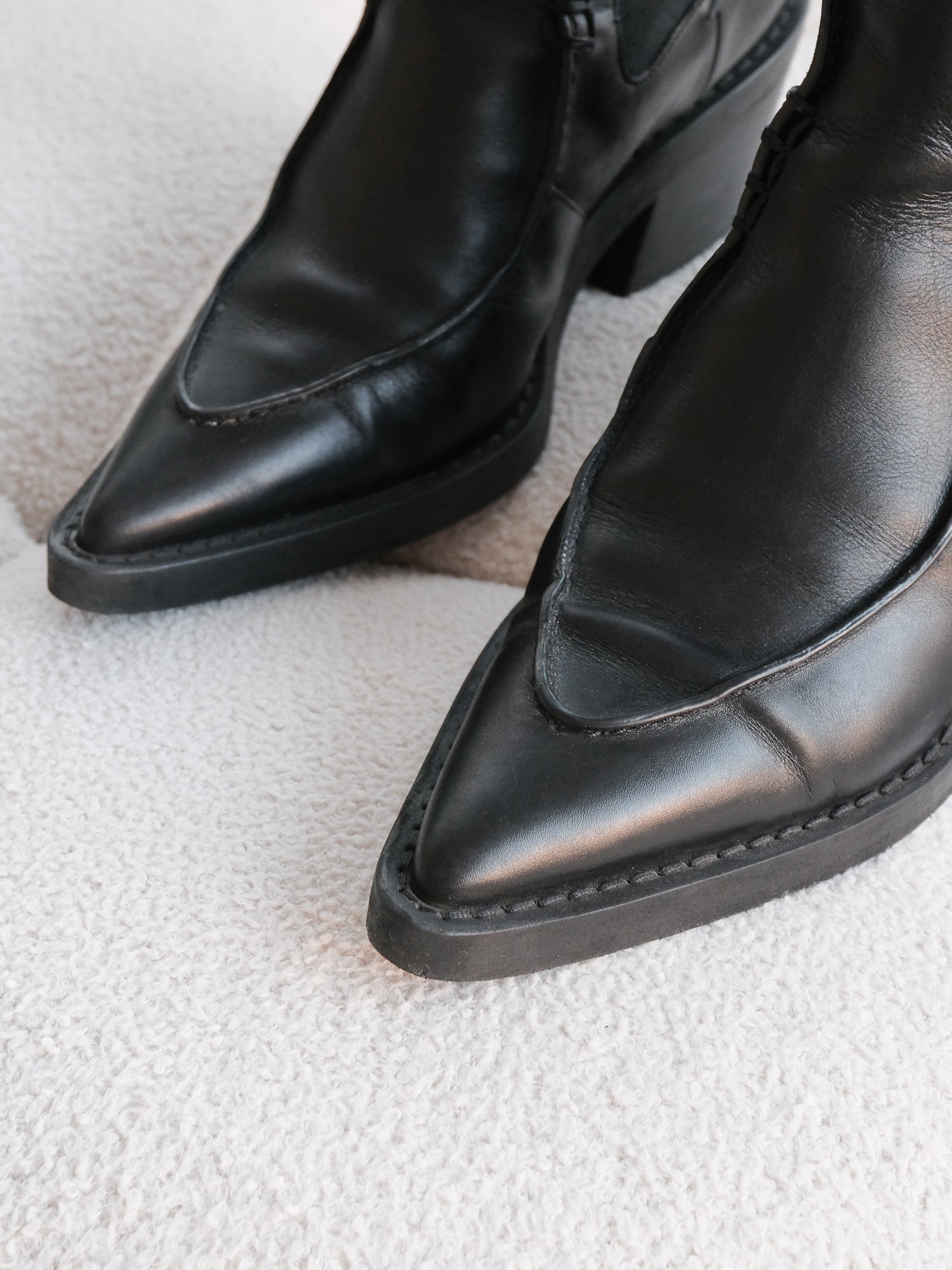 'Charleston' Ankle Leather Boots, Size IT 37