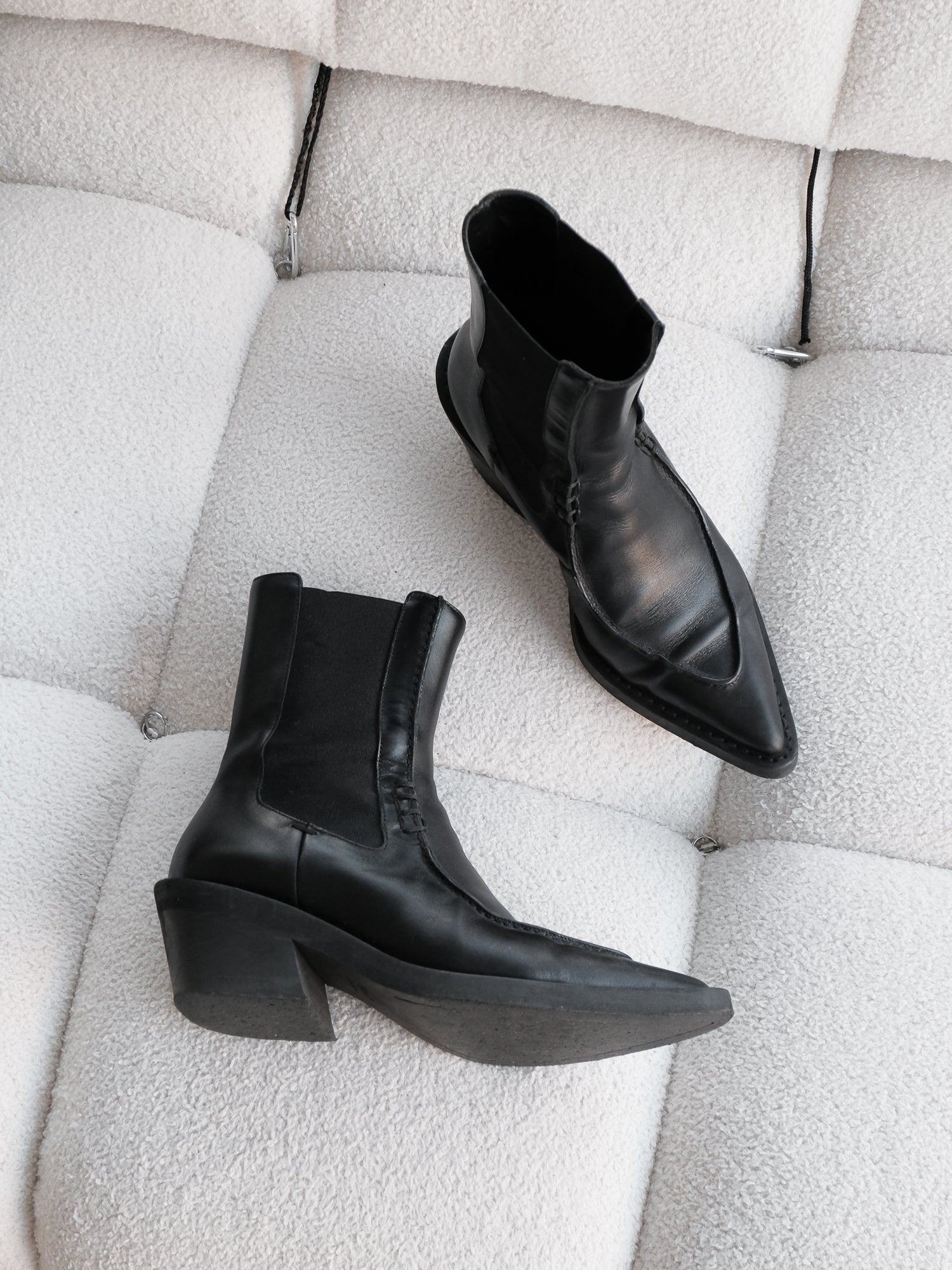 'Charleston' Ankle Leather Boots, Size IT 37