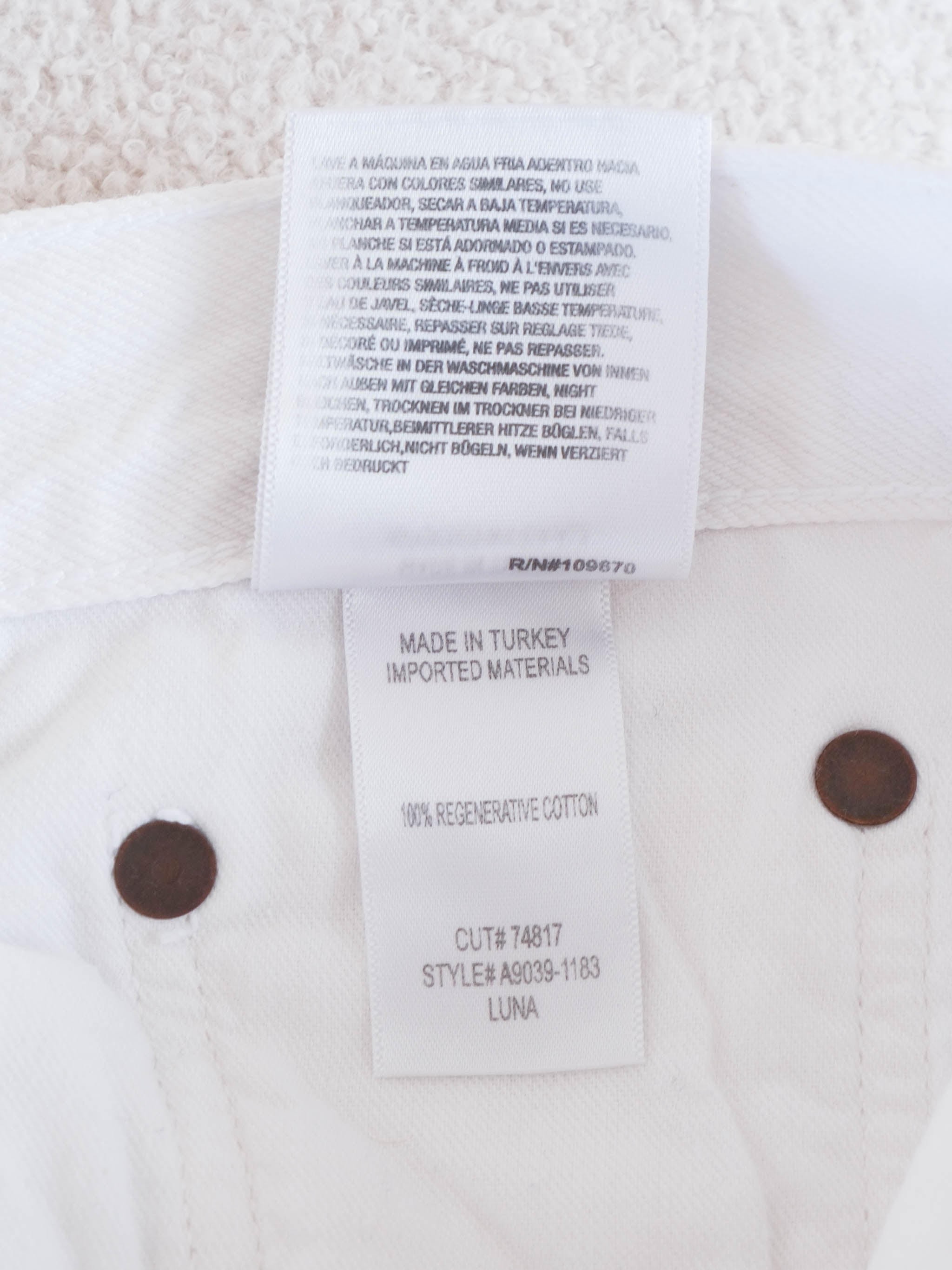 'Luna' High Rise Pieced Taper Jeans, Size 25