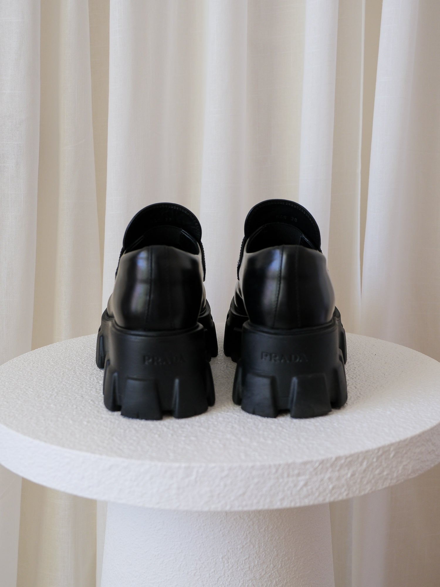 'Monolith' Brushed Leather Loafers, Size 38