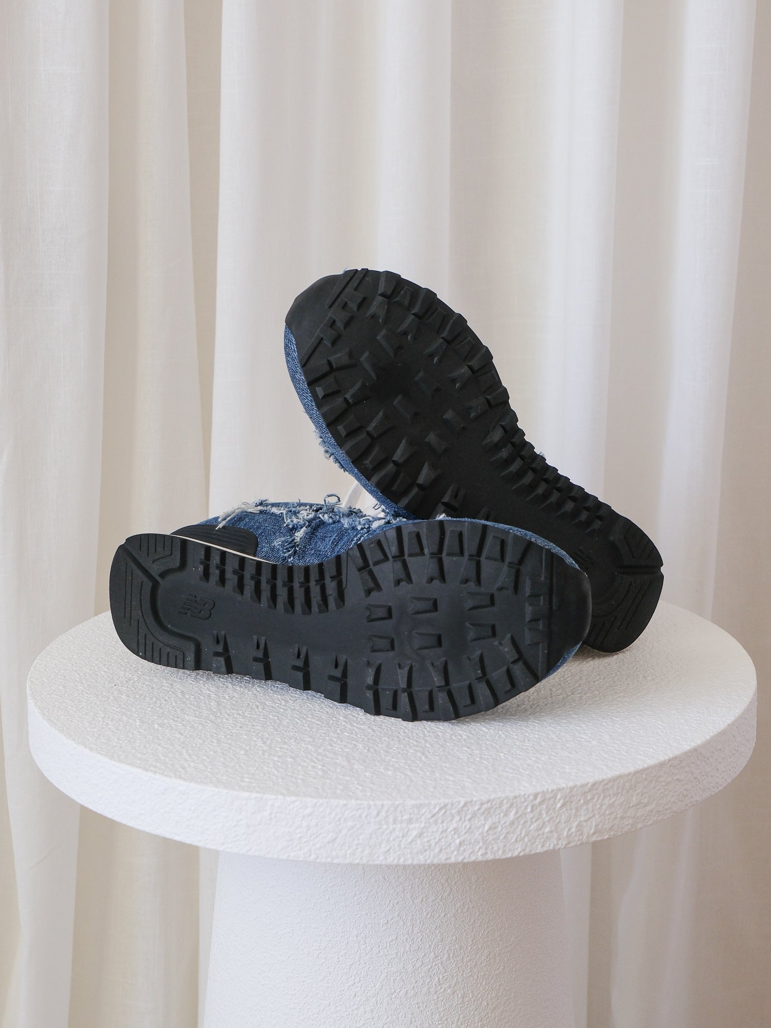 '574' Denim Sneakers, Size 38