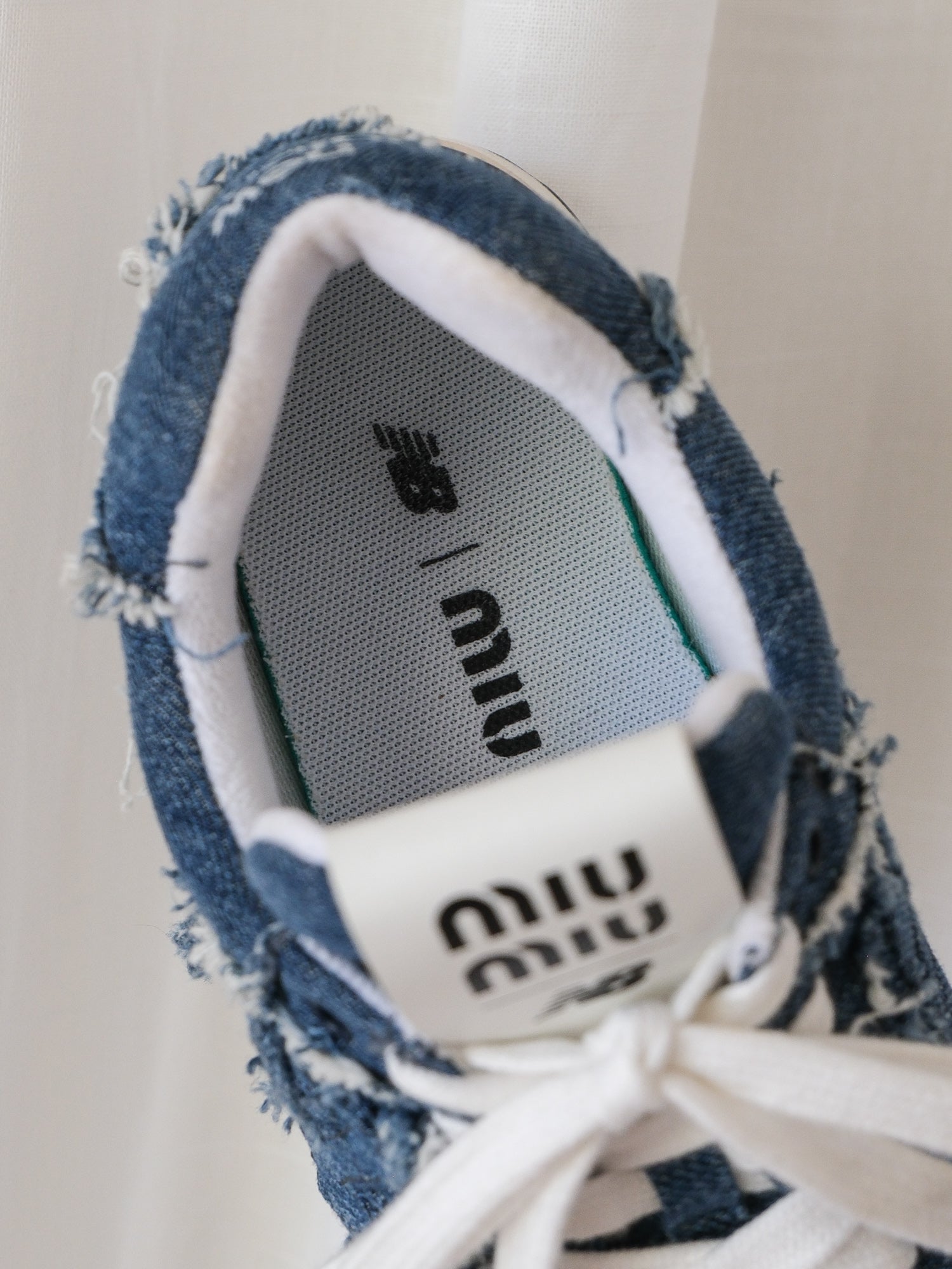 '574' Denim Sneakers, Size 38