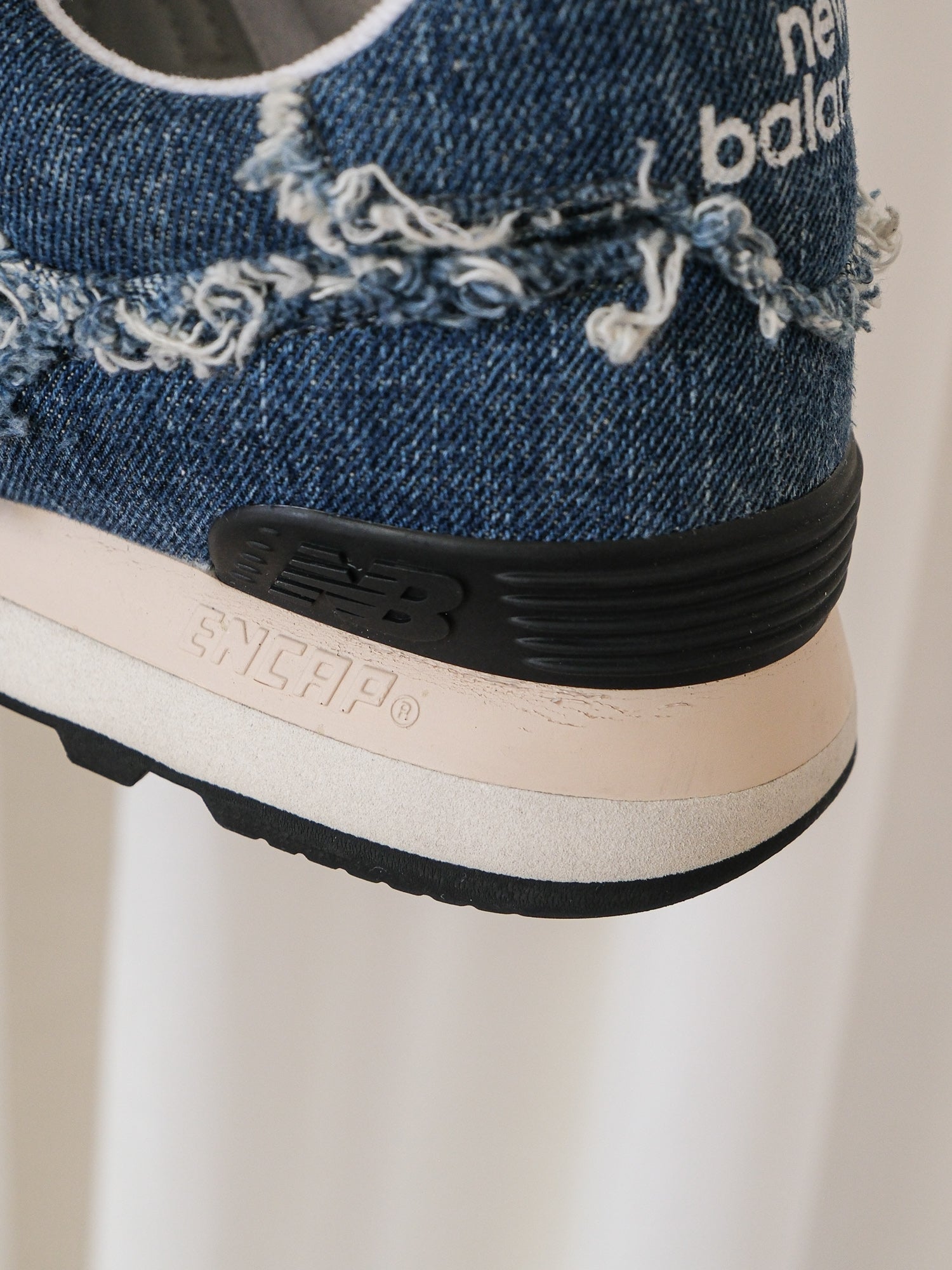 '574' Denim Sneakers, Size 38