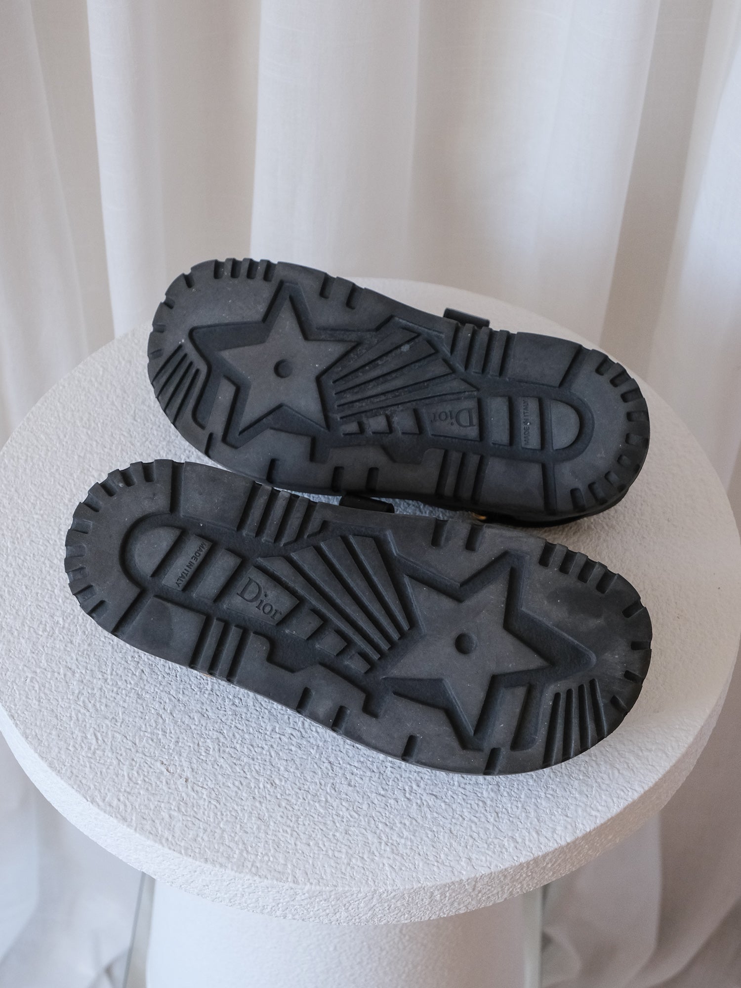 'Dioract' Lambskin Leather Sandals, Size 38