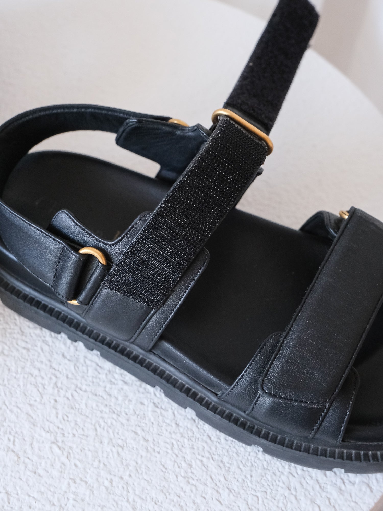 'Dioract' Lambskin Leather Sandals, Size 38
