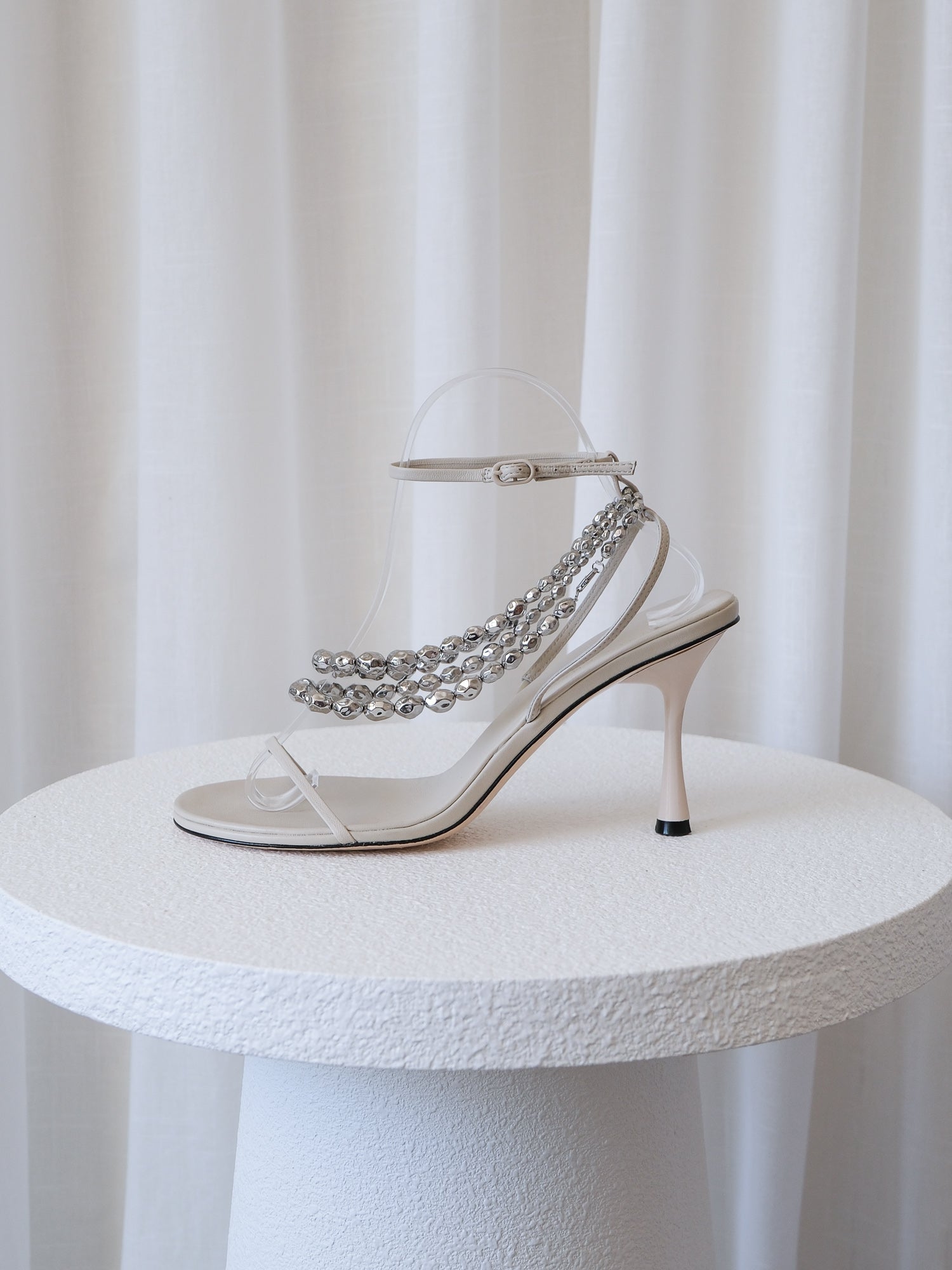 'Trinket 90' Nappa Leather Heels, Size 38