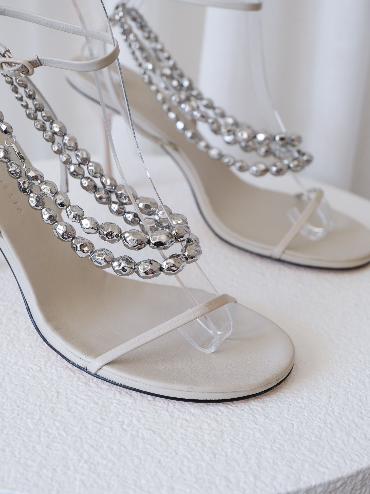 'Trinket 90' Nappa Leather Heels, Size 38