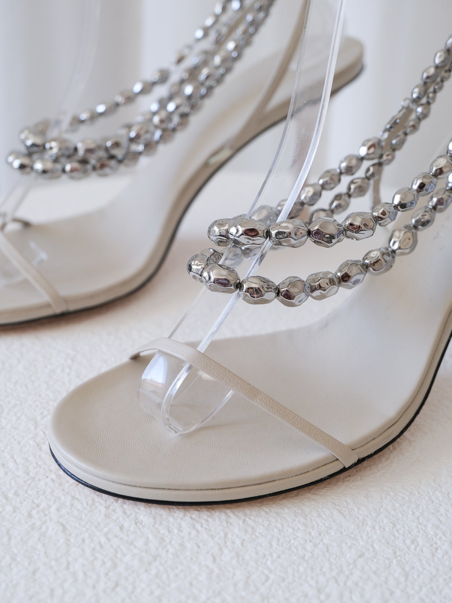 'Trinket 90' Nappa Leather Heels, Size 38