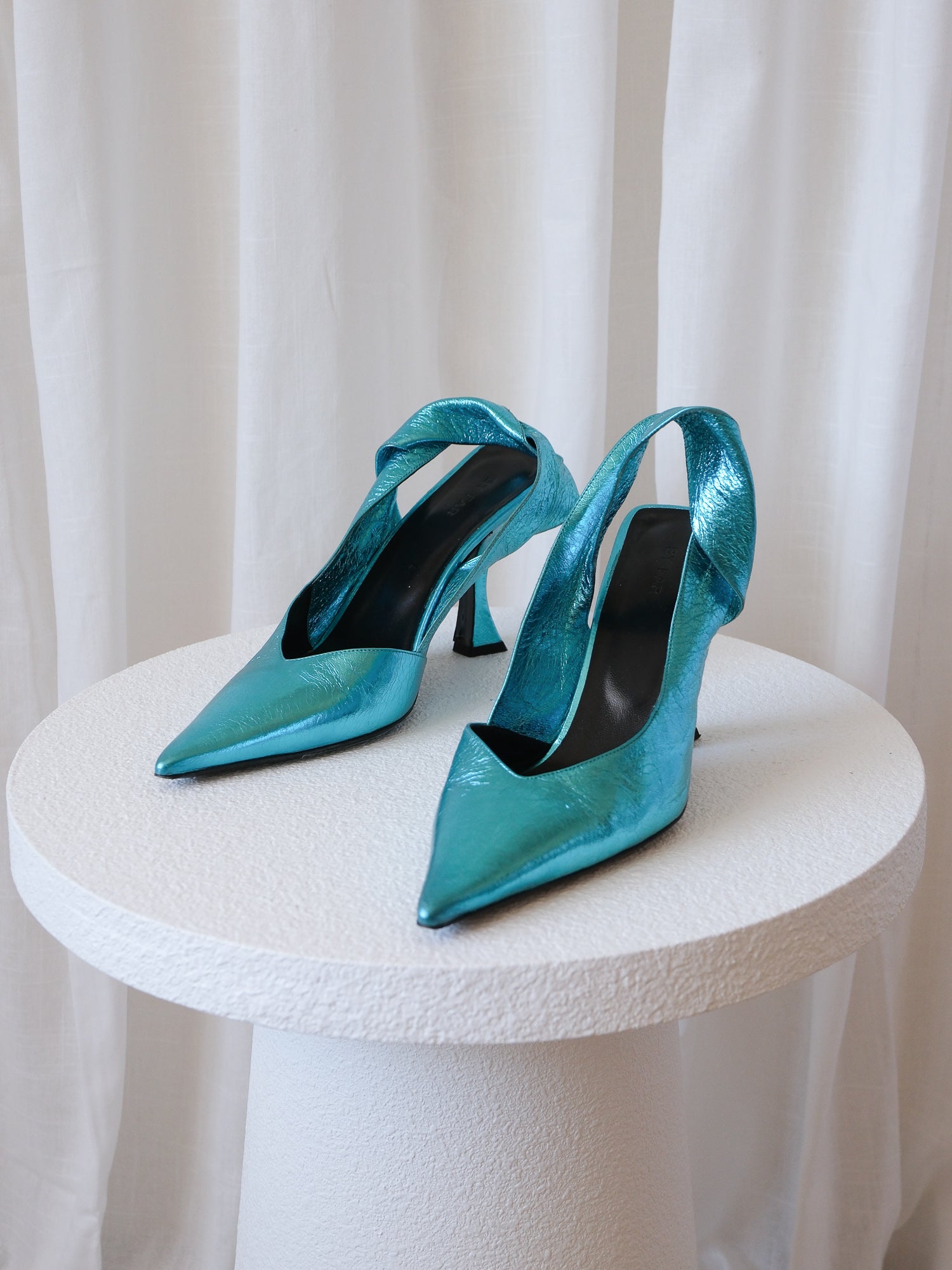 'Yasha' Metallic Slingback Pumps, Size 38