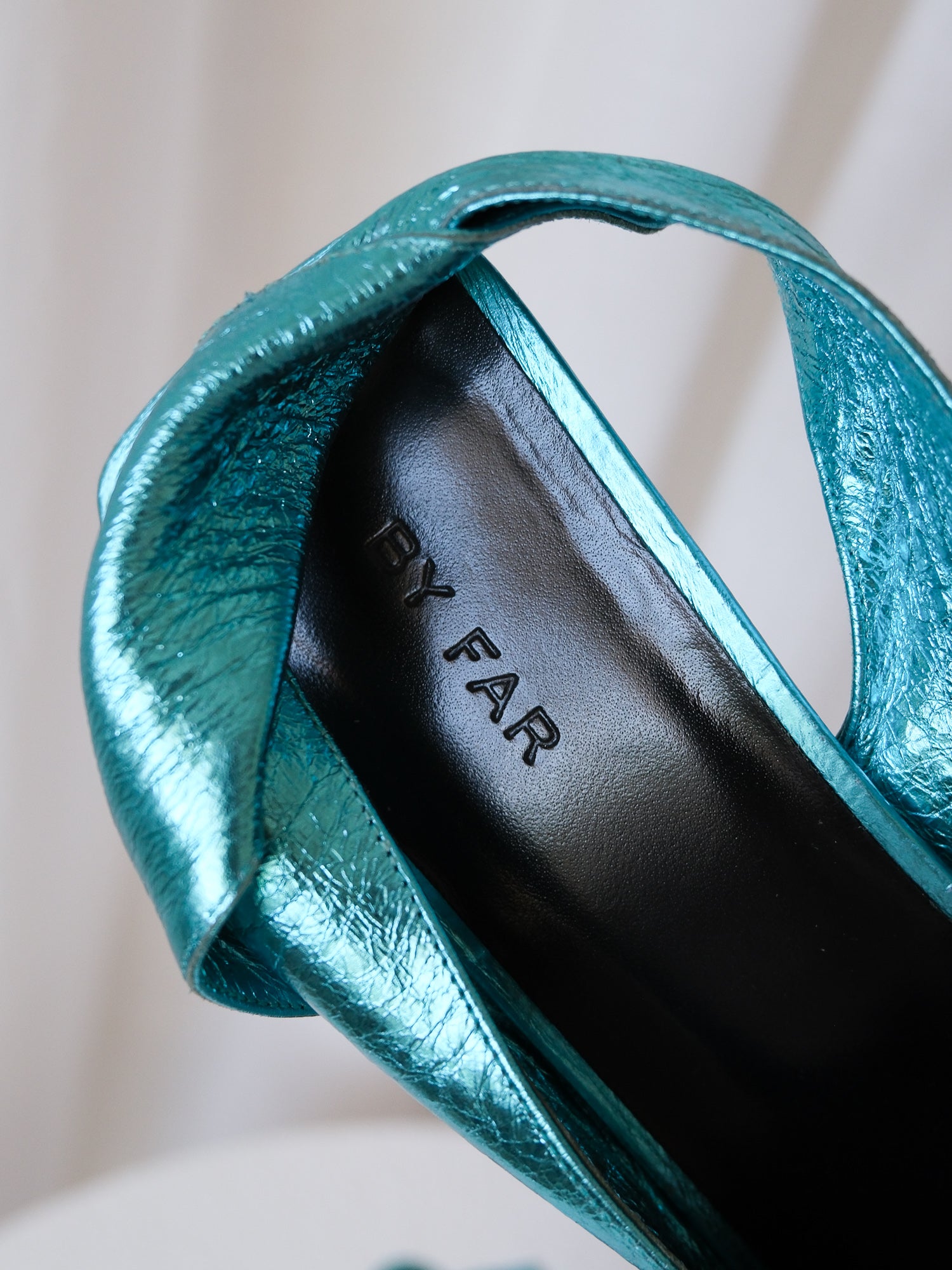 'Yasha' Metallic Slingback Pumps, Size 38