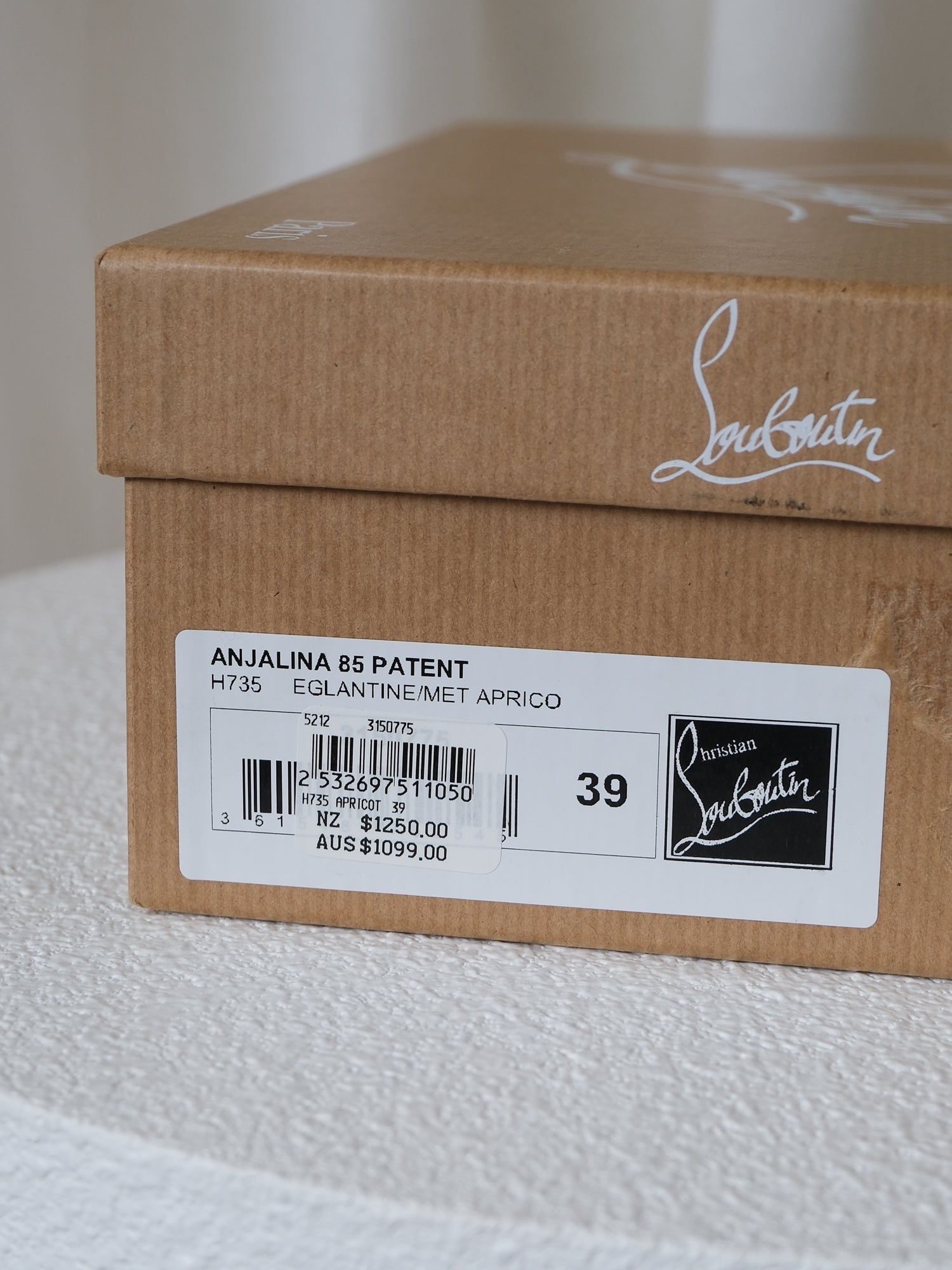 'Anjalina 85' Patent Studded Heels, Size 39