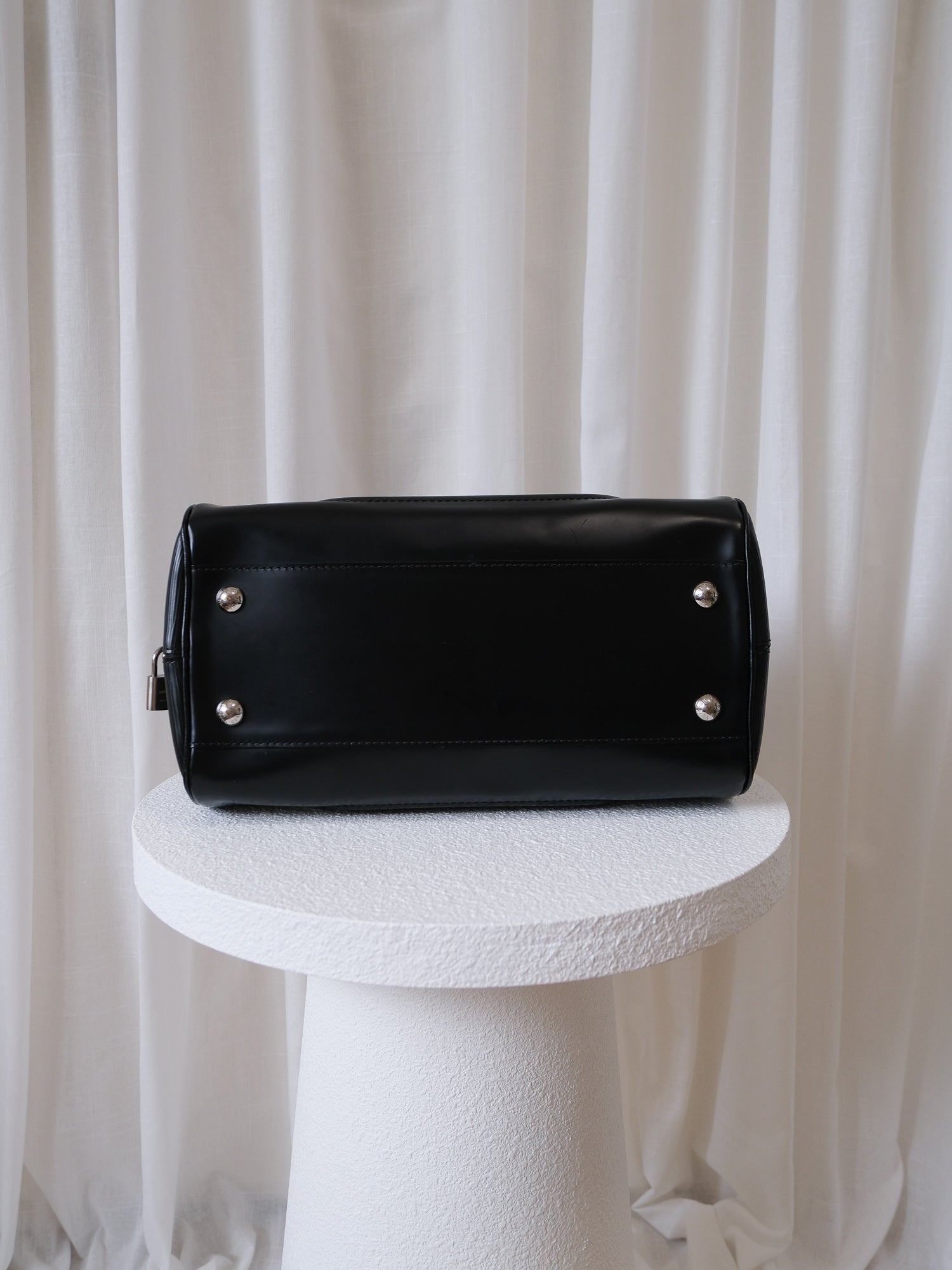 'Montaigne' PM Epi Leather Top Handle Bowling Bag