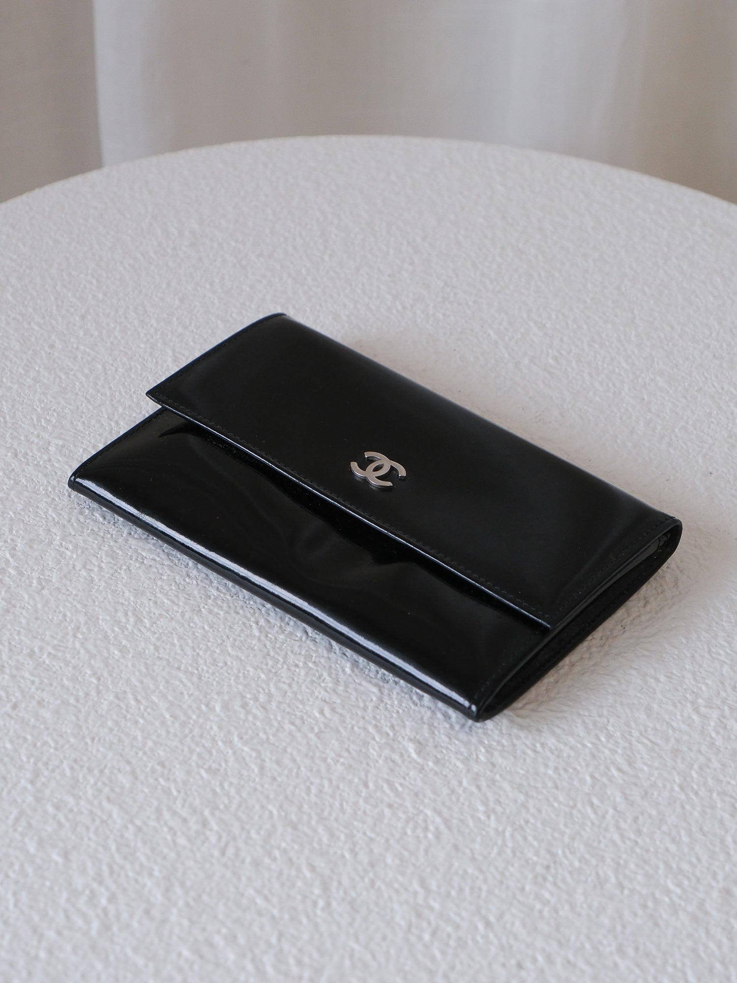COCO Mark Patent Leather Bi-fold Wallet
