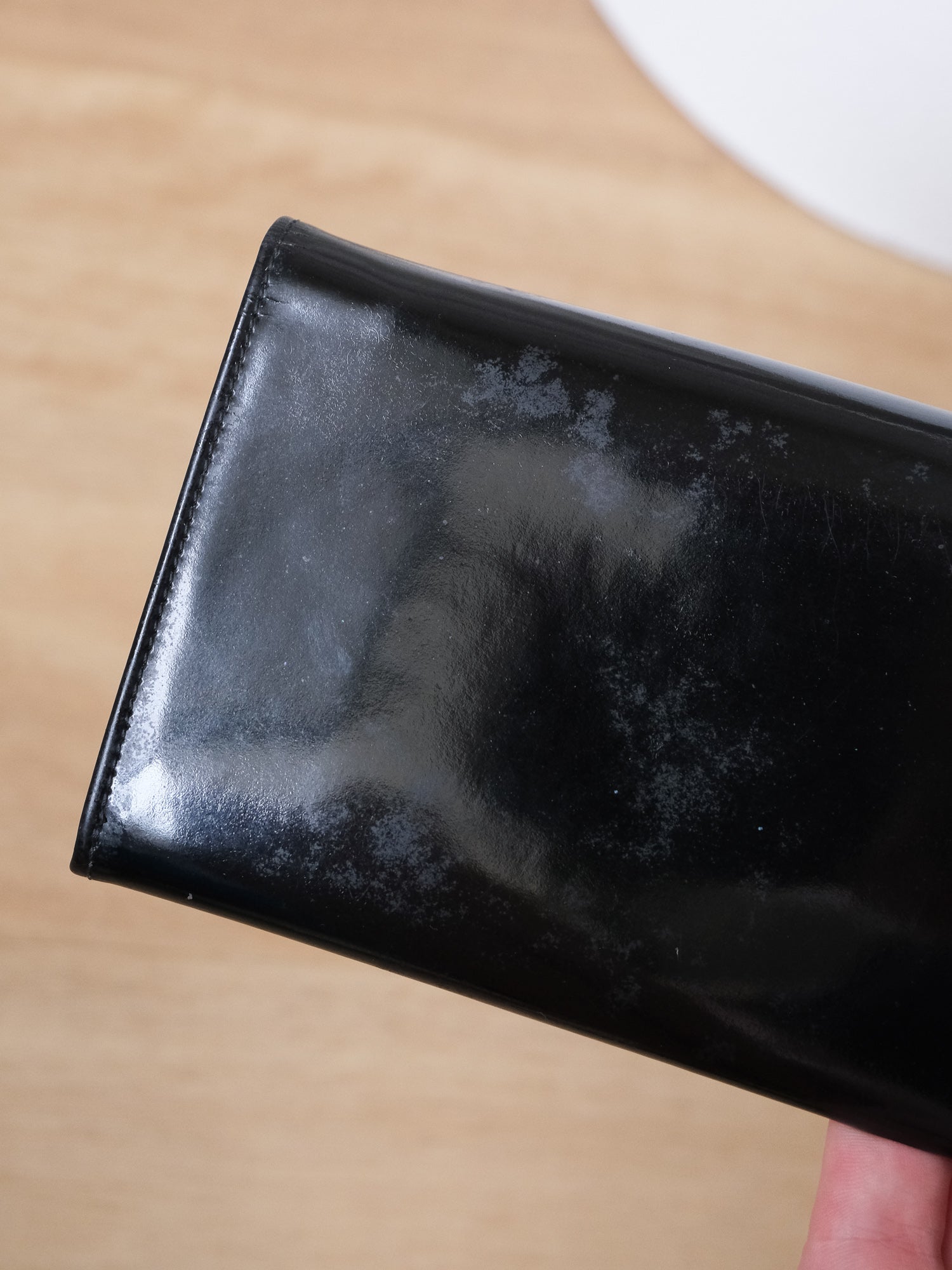 COCO Mark Patent Leather Bi-fold Wallet