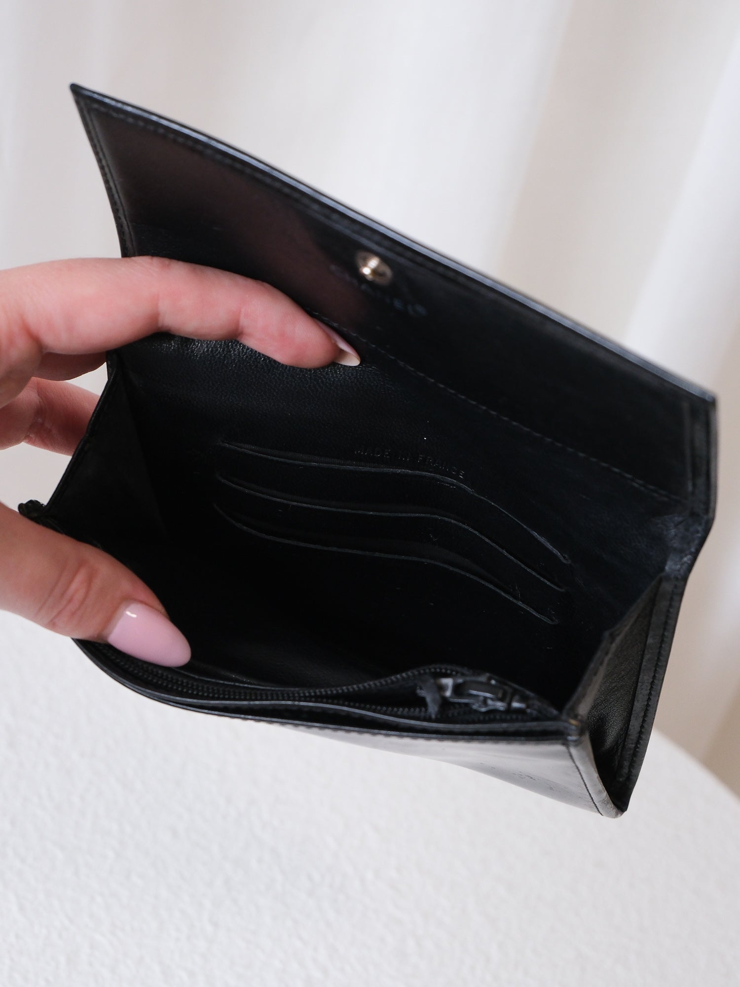 COCO Mark Patent Leather Bi-fold Wallet