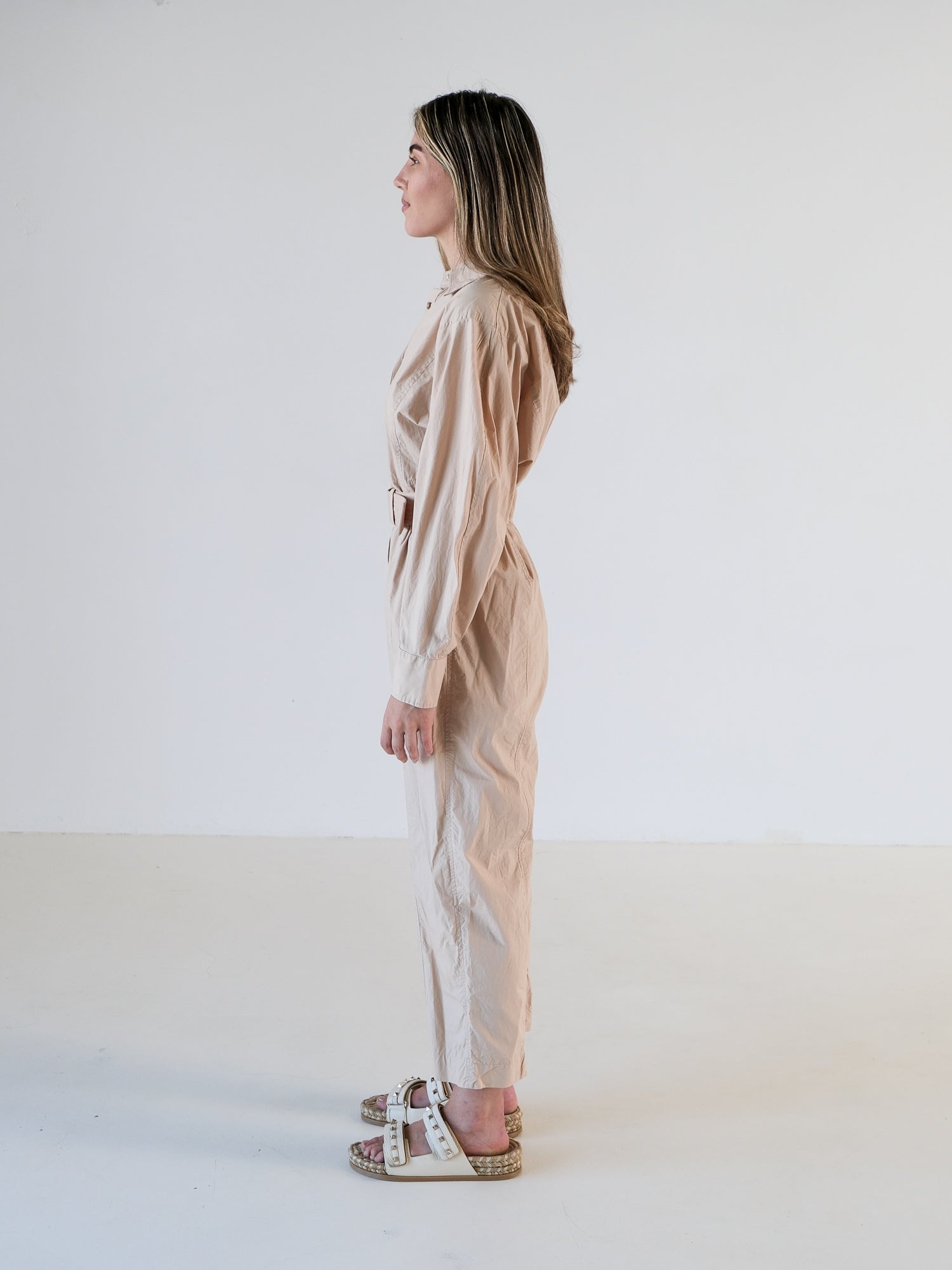 Cotton Belted Jumpsuit, Size AU 10