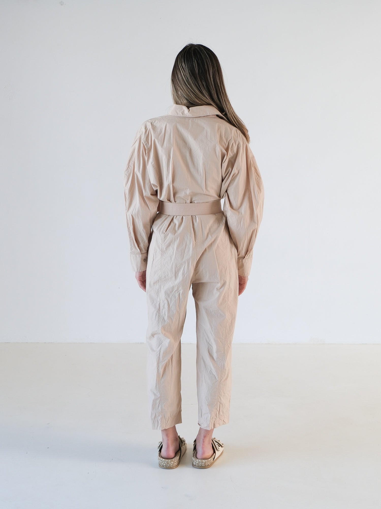 Cotton Belted Jumpsuit, Size AU 10