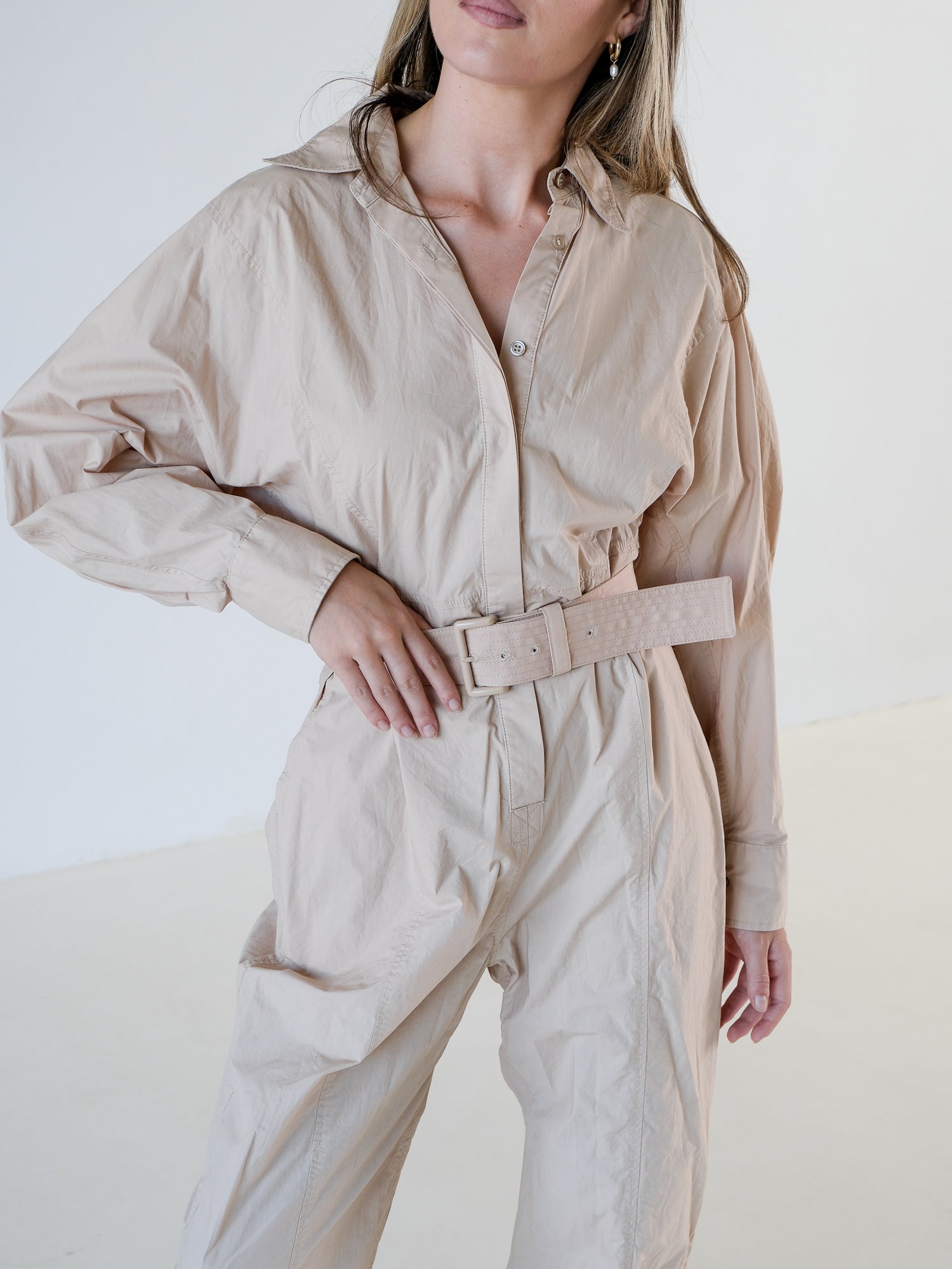 Cotton Belted Jumpsuit, Size AU 10