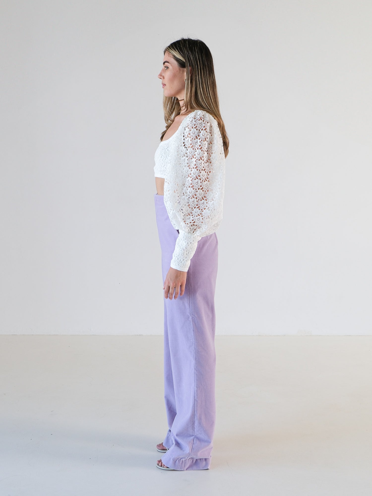 'Super Eight' Lace Cropped Bodice Top, Size 2 | AU 12