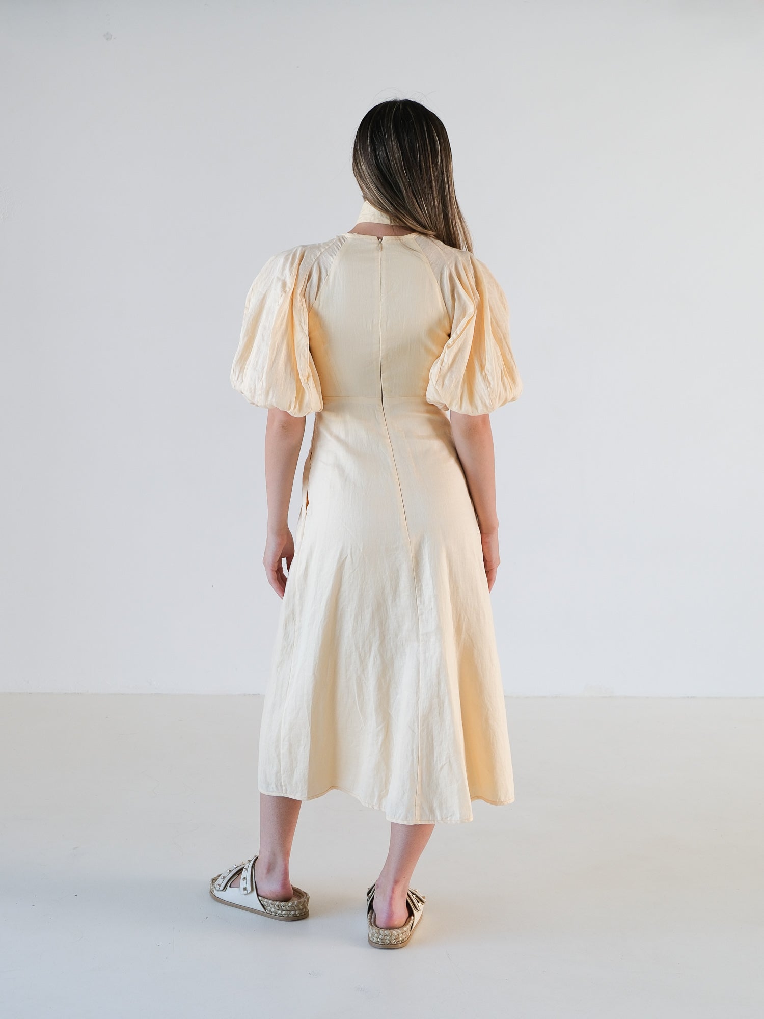 Neck Tie Midi Dress, Size 0 | AU 8