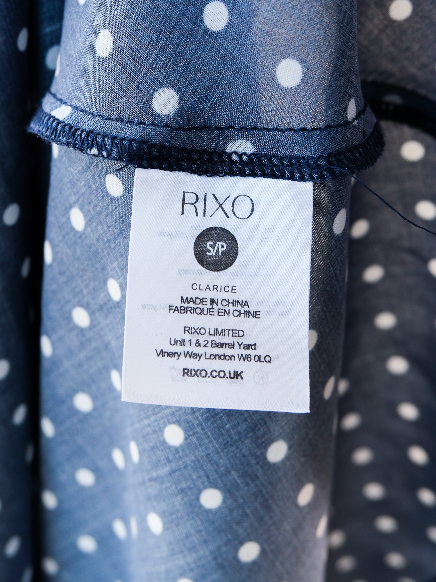 'Clarice' Polka Dot Midi Dress, Size S | AU 10