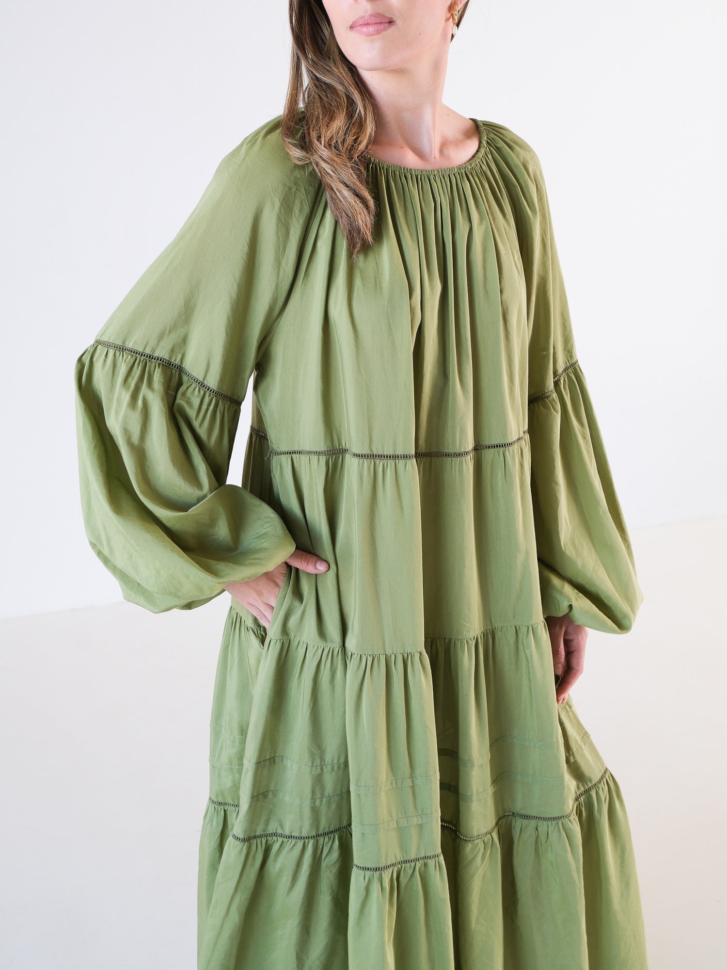 Voluminous Tiered Maxi Dress, Size 4 | AU 12