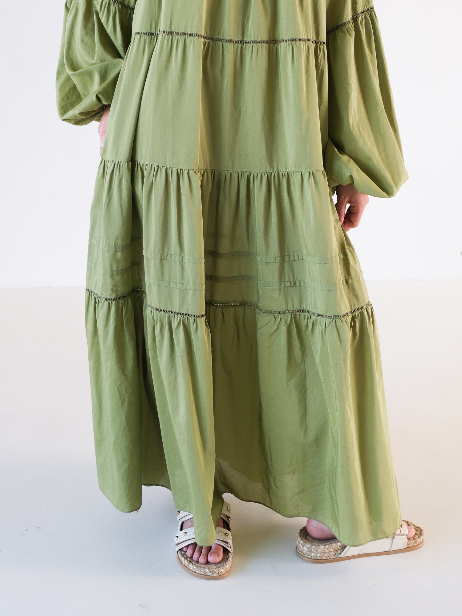 Voluminous Tiered Maxi Dress, Size 4 | AU 12