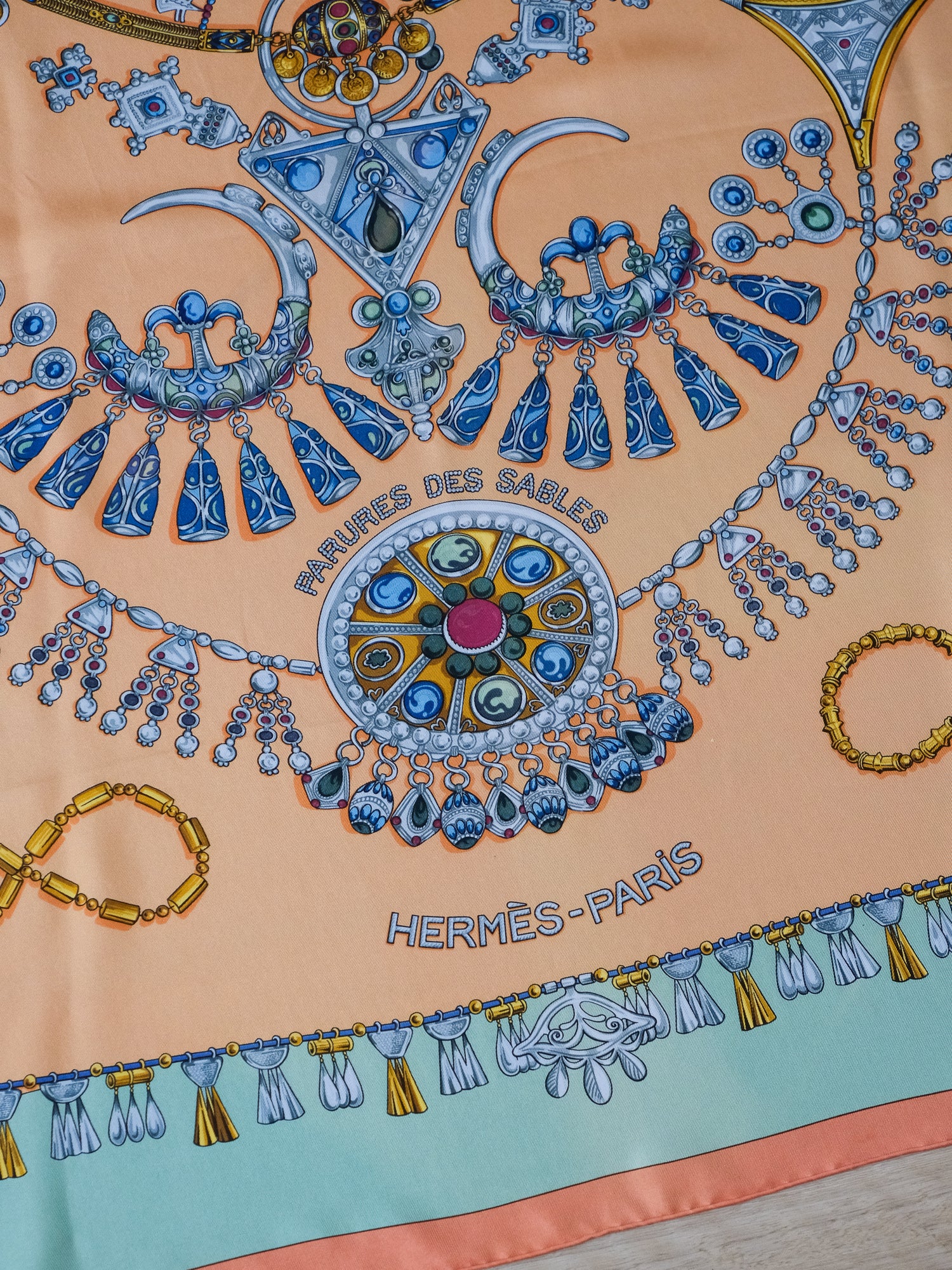 'Parures des Sables' Carré 90 Silk Scarf