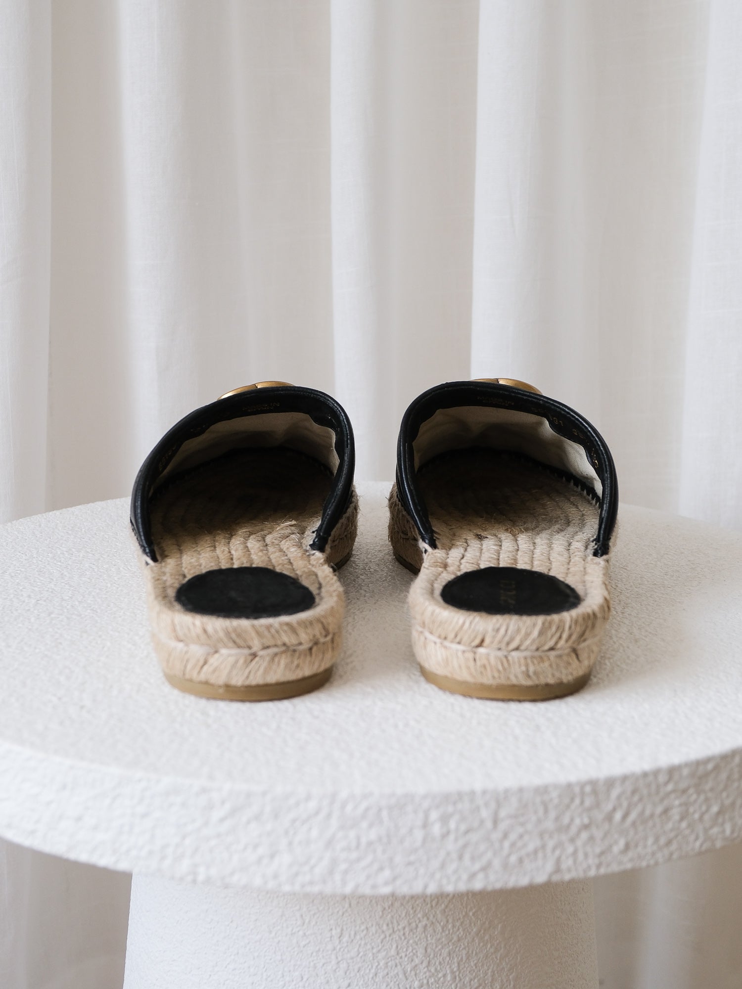 'Marmont' Matelasse Flat Espadrille Mules, Size 38.5