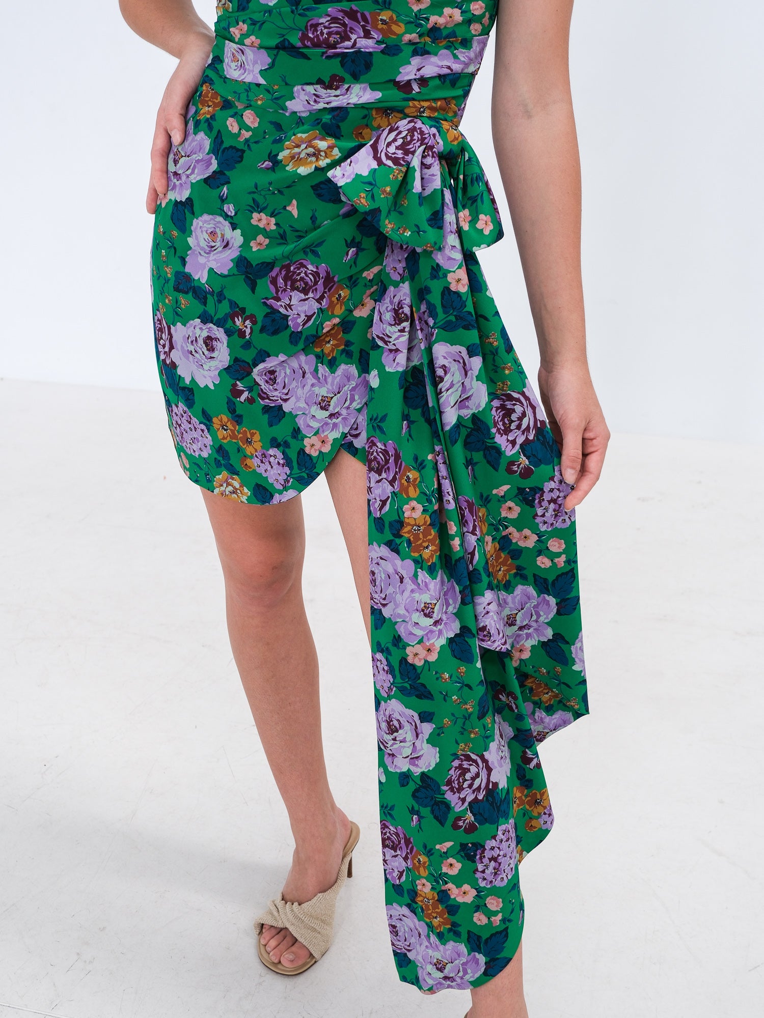 Strapless Bow-Detailed Mini Dress, Size AU 8