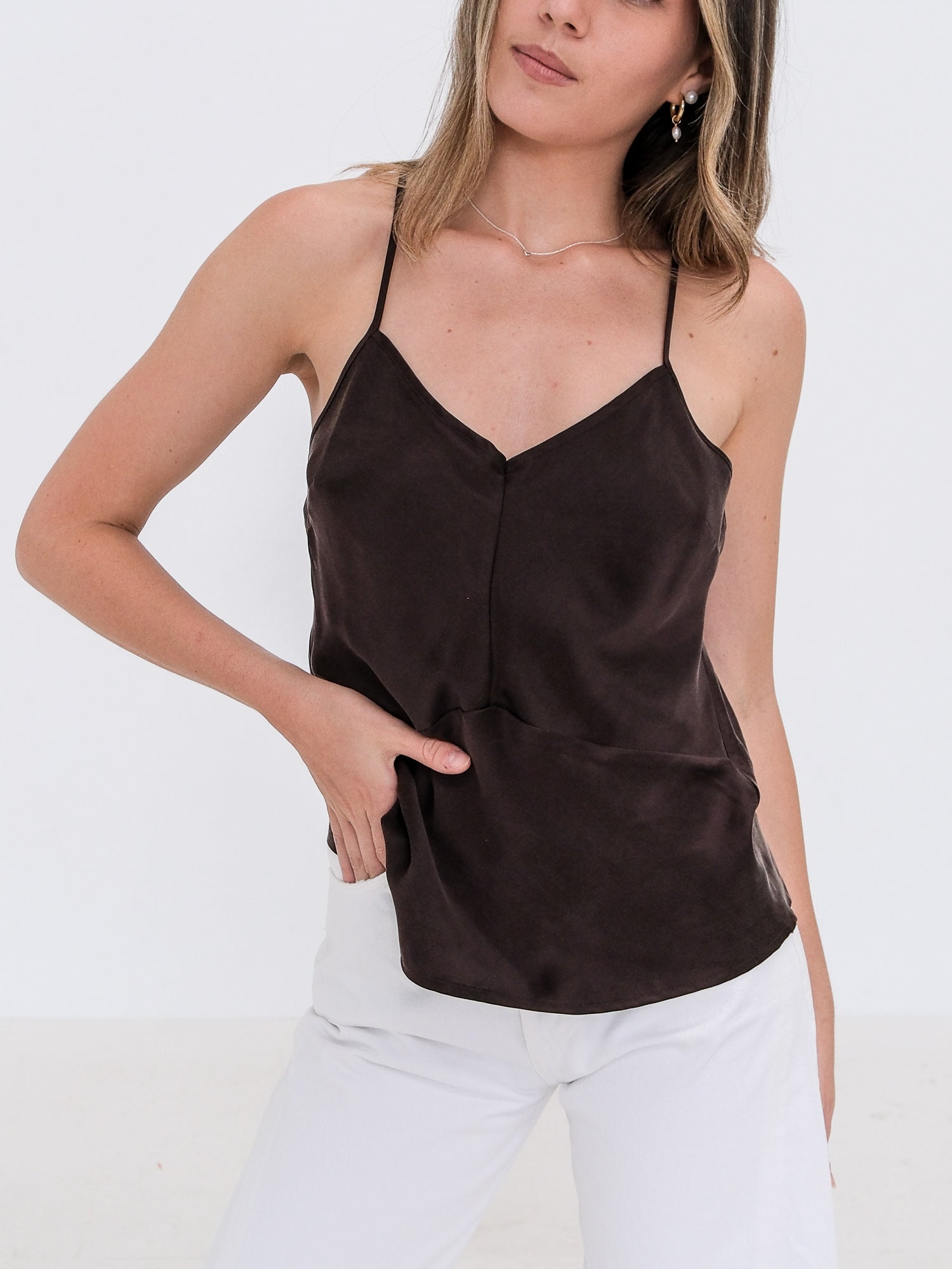 'Hannah' Silk Cami Top, Size 2 | AU 12
