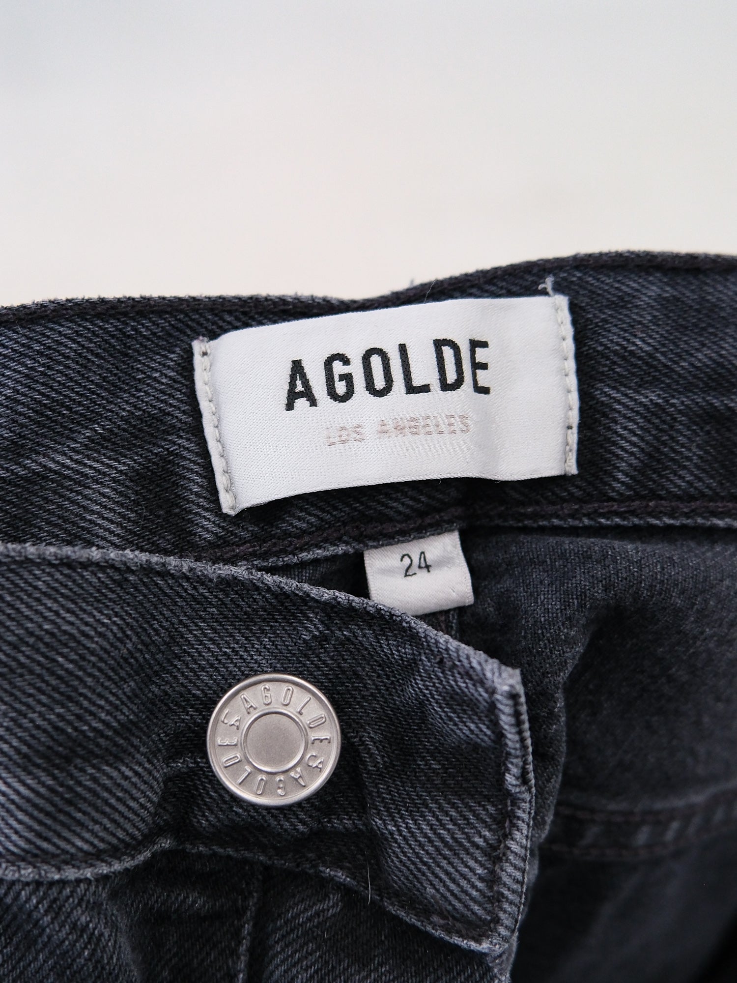 'Luna' High Rise Pieced Taper Jeans, Size 24