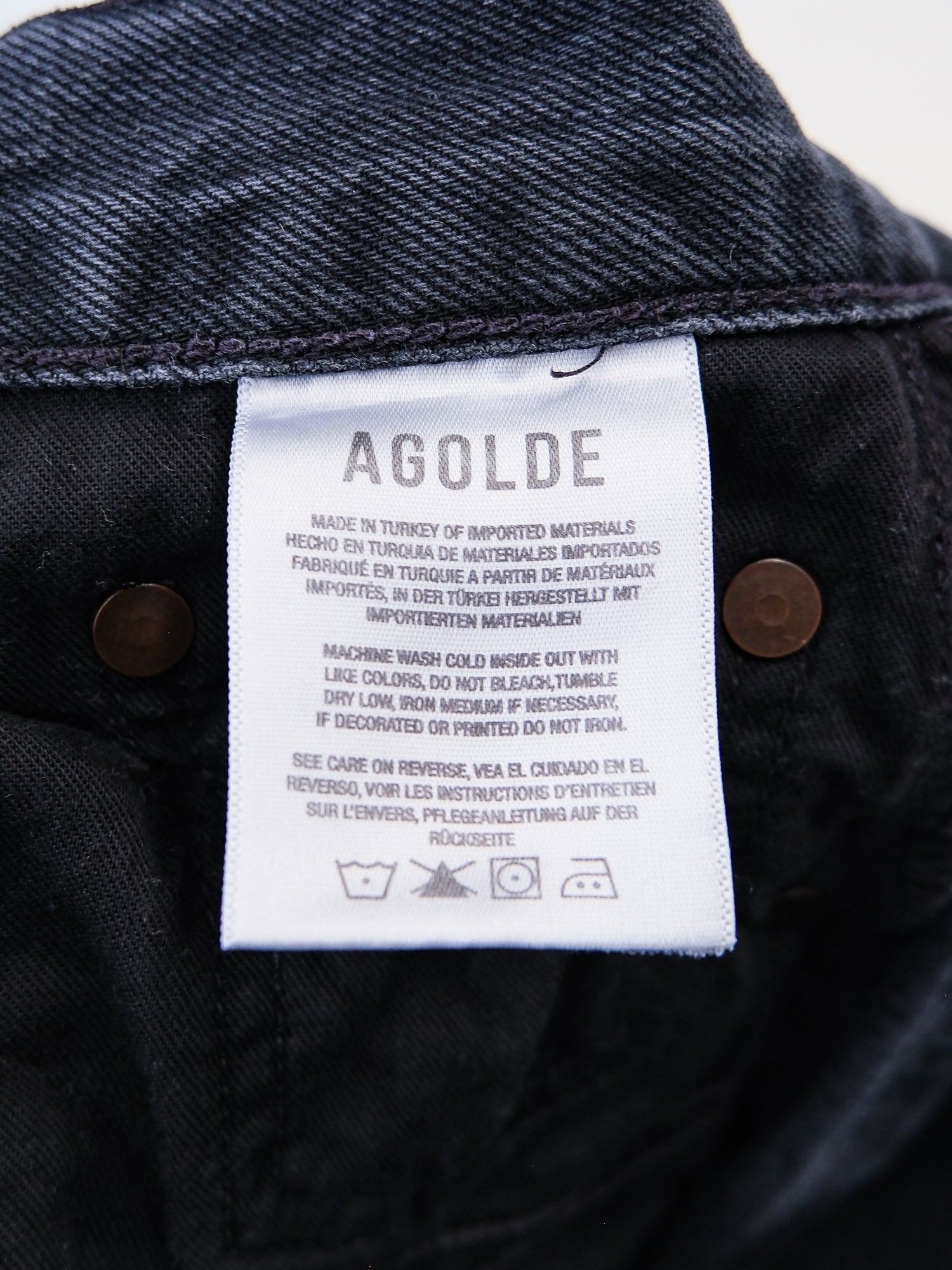 'Luna' High Rise Pieced Taper Jeans, Size 24