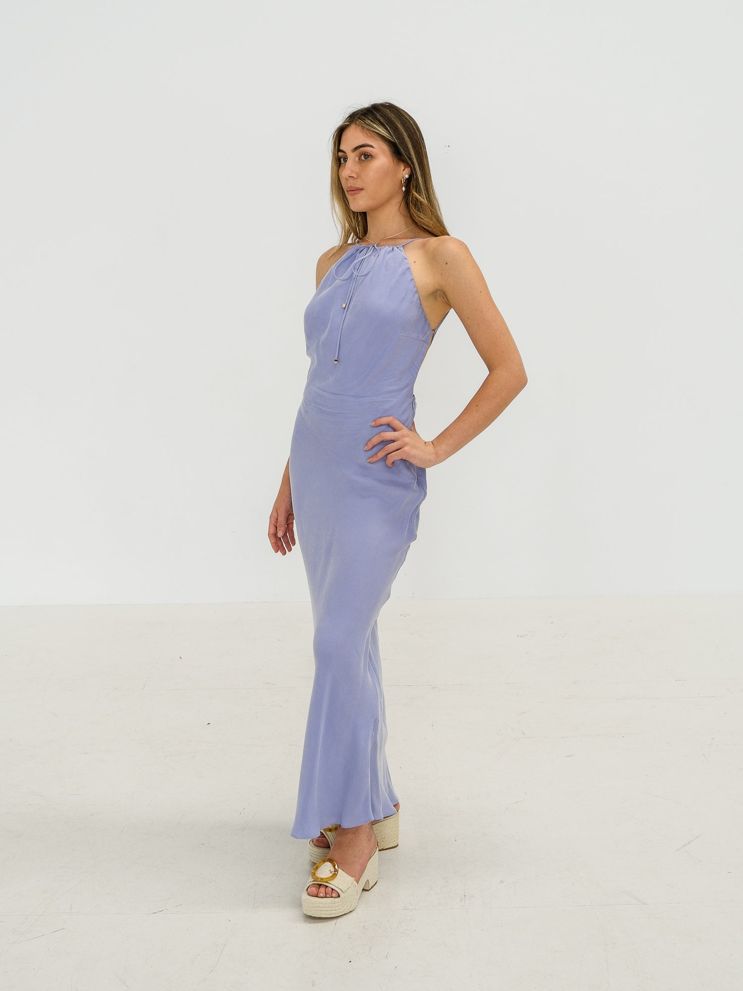 'Skye' Tie Maxi Dress, Size XS
