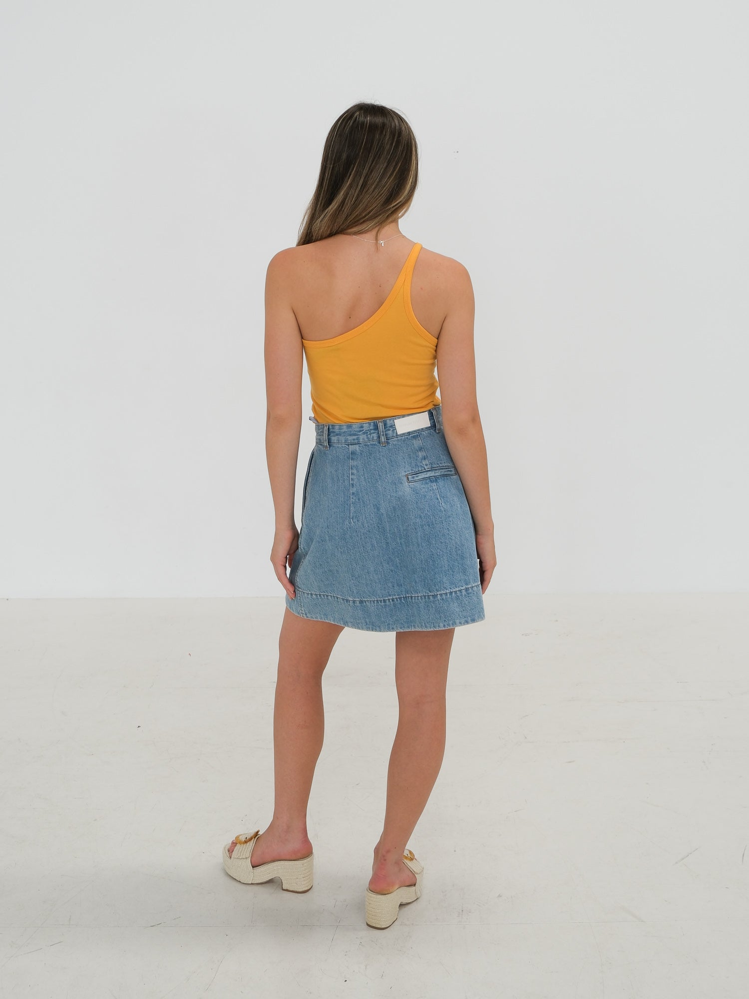 Denim Mini Skirt, Size AU 8