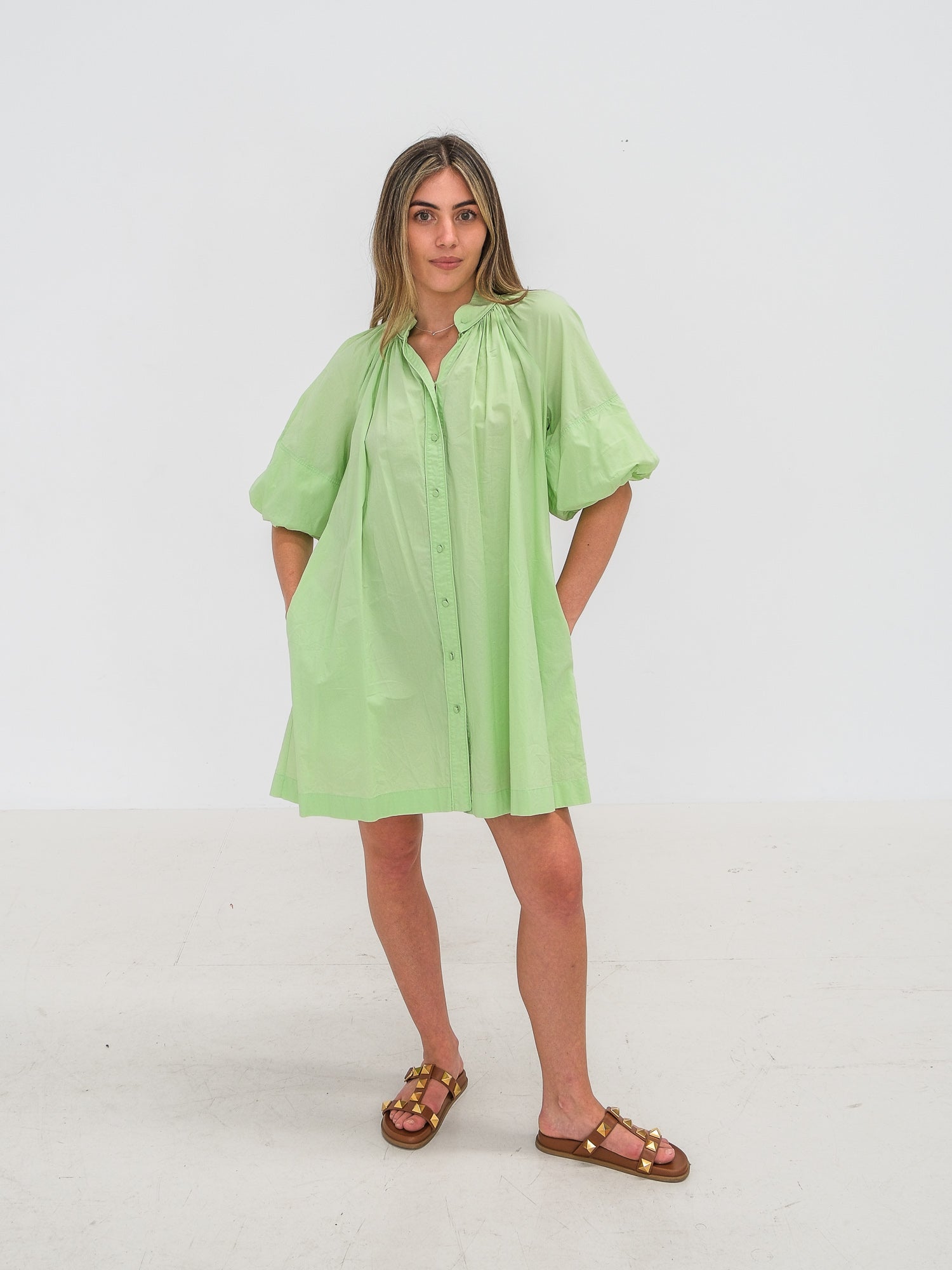 Cotton Shirt Dress, Size AU 6